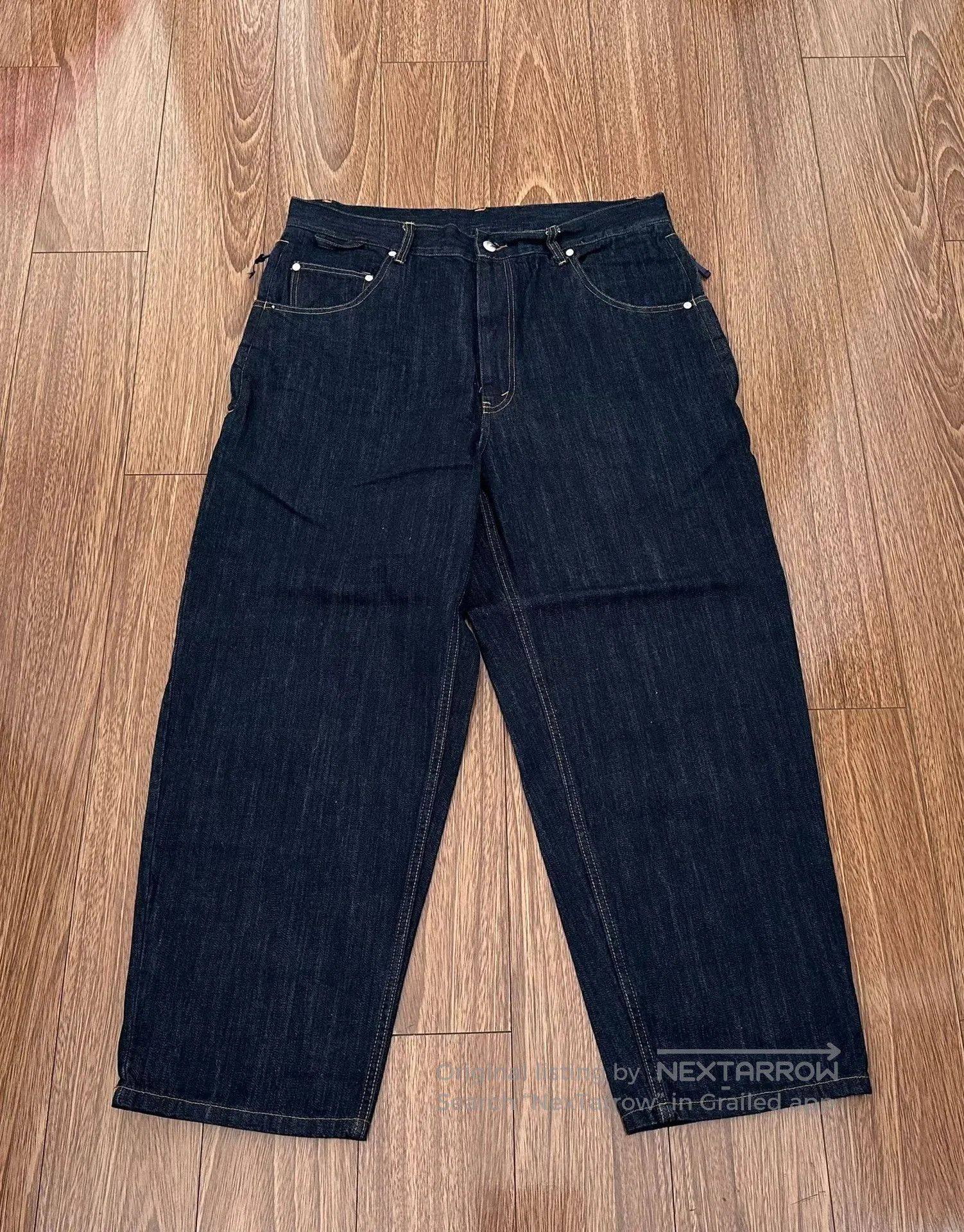 Beams Japan loose fit retro denim cross pants. Size US 34 / EU 50 - 1 Thumbnail