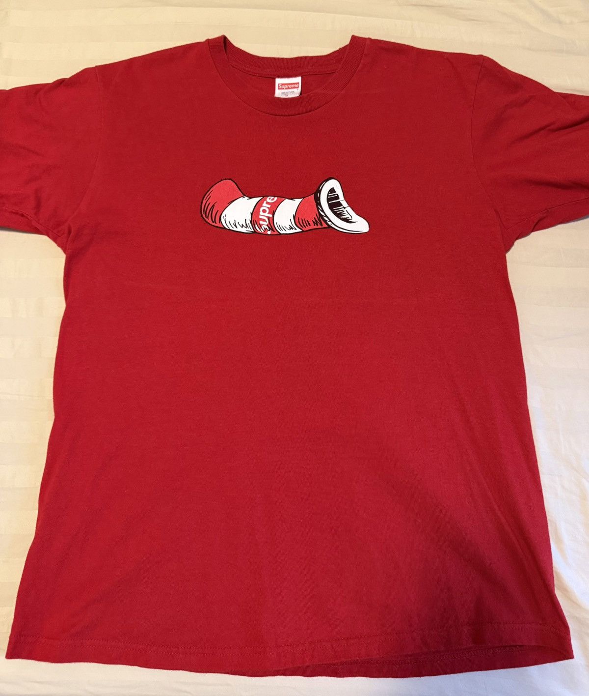 Supreme Supreme Cat in the Hat red Tee Size US M / EU 48-50 / 2 - 1 Thumbnail