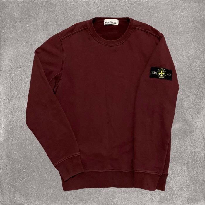 Stone Island Stone Island Medium Burgundy Pullover Sweatshirt