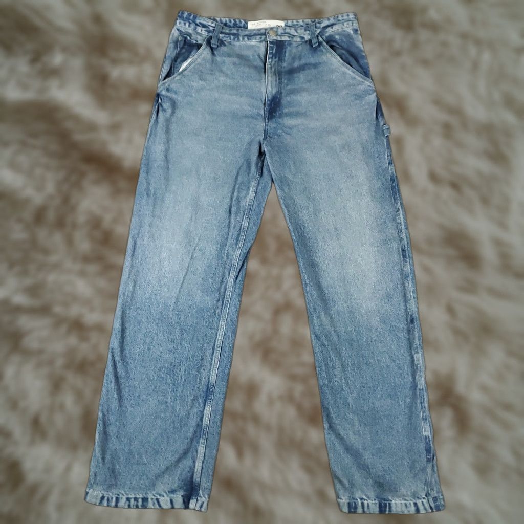 Rag & Bone Rag & Bone Jeans Womens 29X30 Relaxed Straight Carpenter Terry Cloth Lined Blue Cotton Blend Zip Button Pockets 30 In Inseam Regular Size 29 Ballroom? Size 29" - 1 Thumbnail