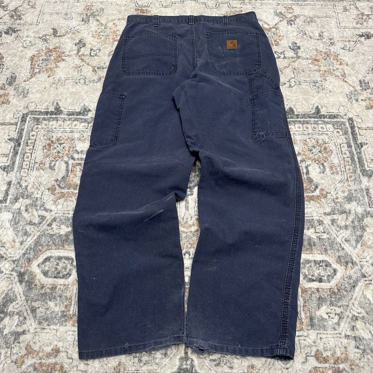 Carhartt Navy Blue faded carhartt carpenter pants Size US 32 / EU 48 - 2 Thumbnail