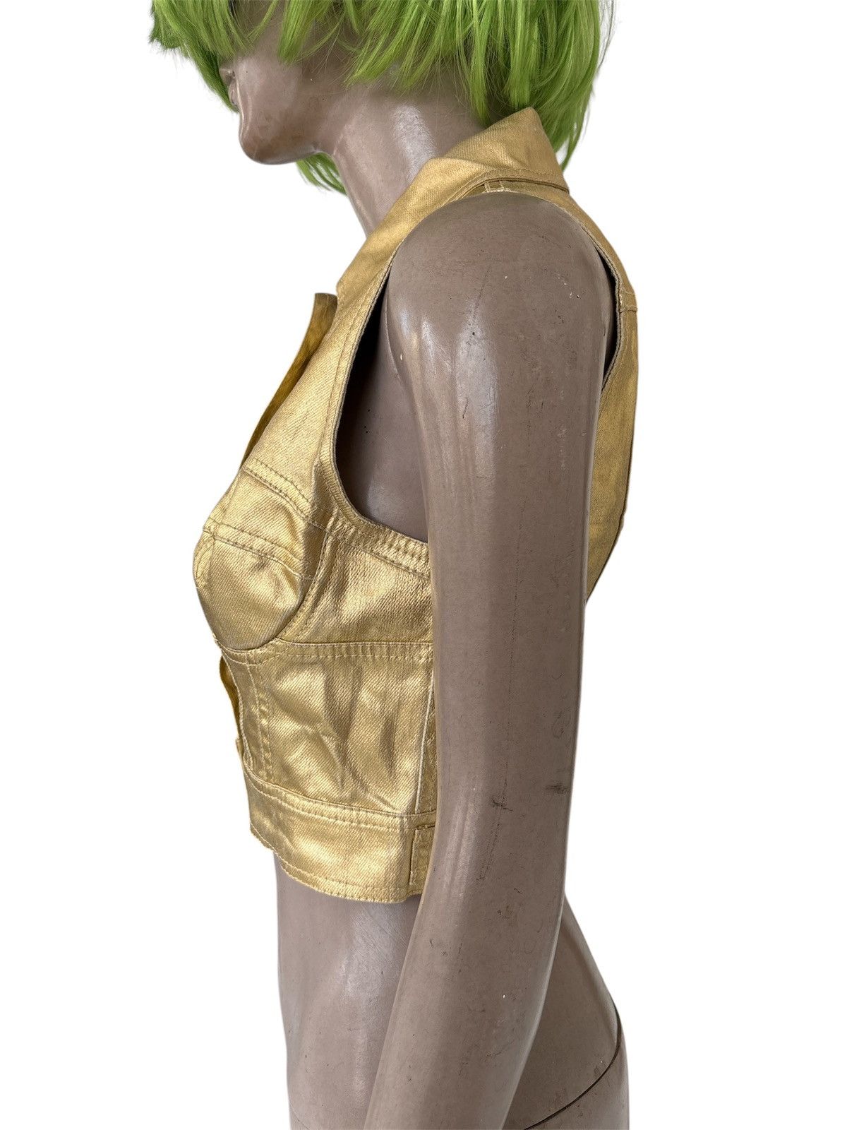 Jeremy Scott SS15 Moschino era Runway Gold Vest Size S / US 4 / IT 40 - 6 Thumbnail