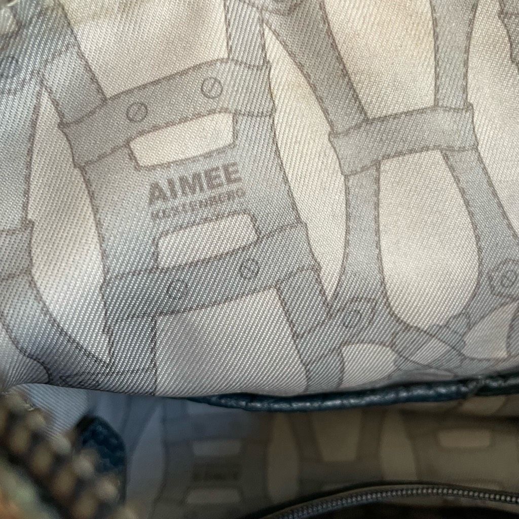 Other Aimee Kestenberg Coated Batik Pattern Faux Leather Dark Blue Size ONE SIZE - 9 Thumbnail