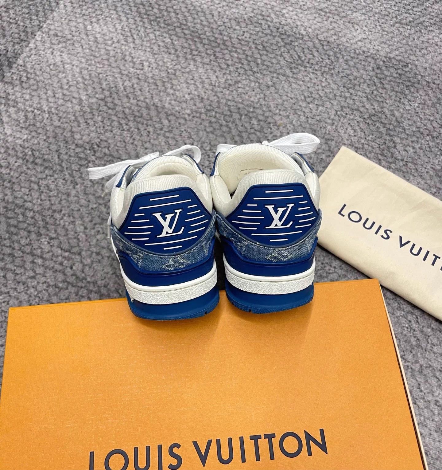 Louis Vuitton LV Trainer blue white sneakers 9/43 Size US 10 / EU 43 - 5 Thumbnail