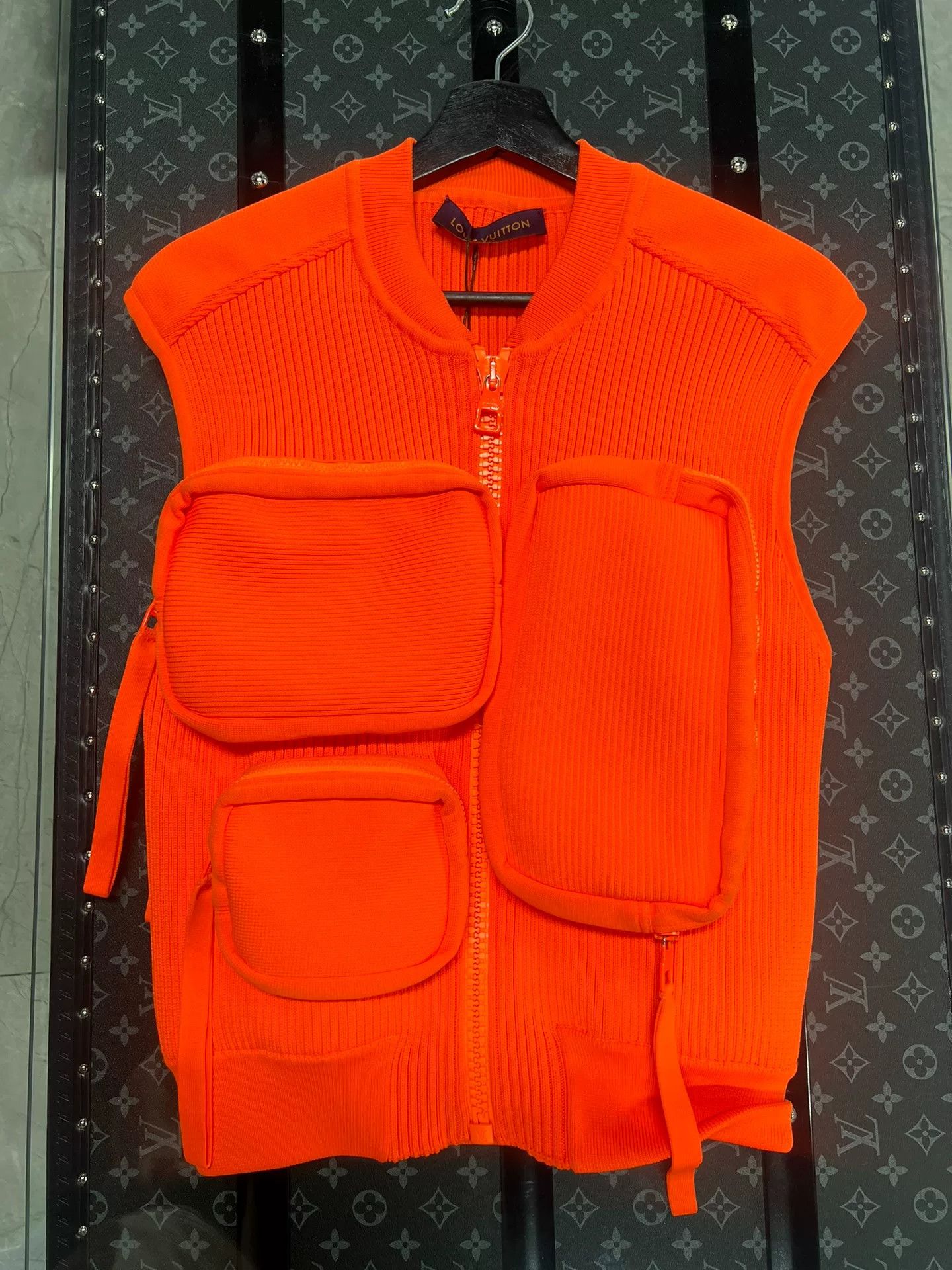 Louis Vuitton LV Multi-Pocket Sleeveless Vest in Orange Size US XL / EU 56 / 4 - 1 Thumbnail