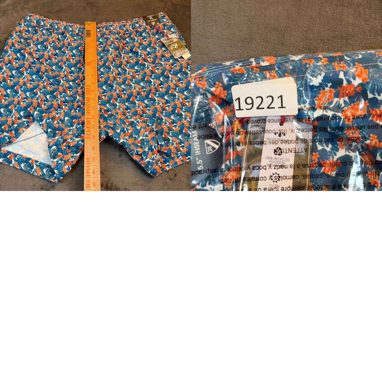 Cremieux Cremieux Swim Trunks Mens XL Multicolor Floral Water-Repellent UV-Protection Lined Drawstring Inseam 5.5 In NWT Size US 36 / EU 52 - 9 Thumbnail