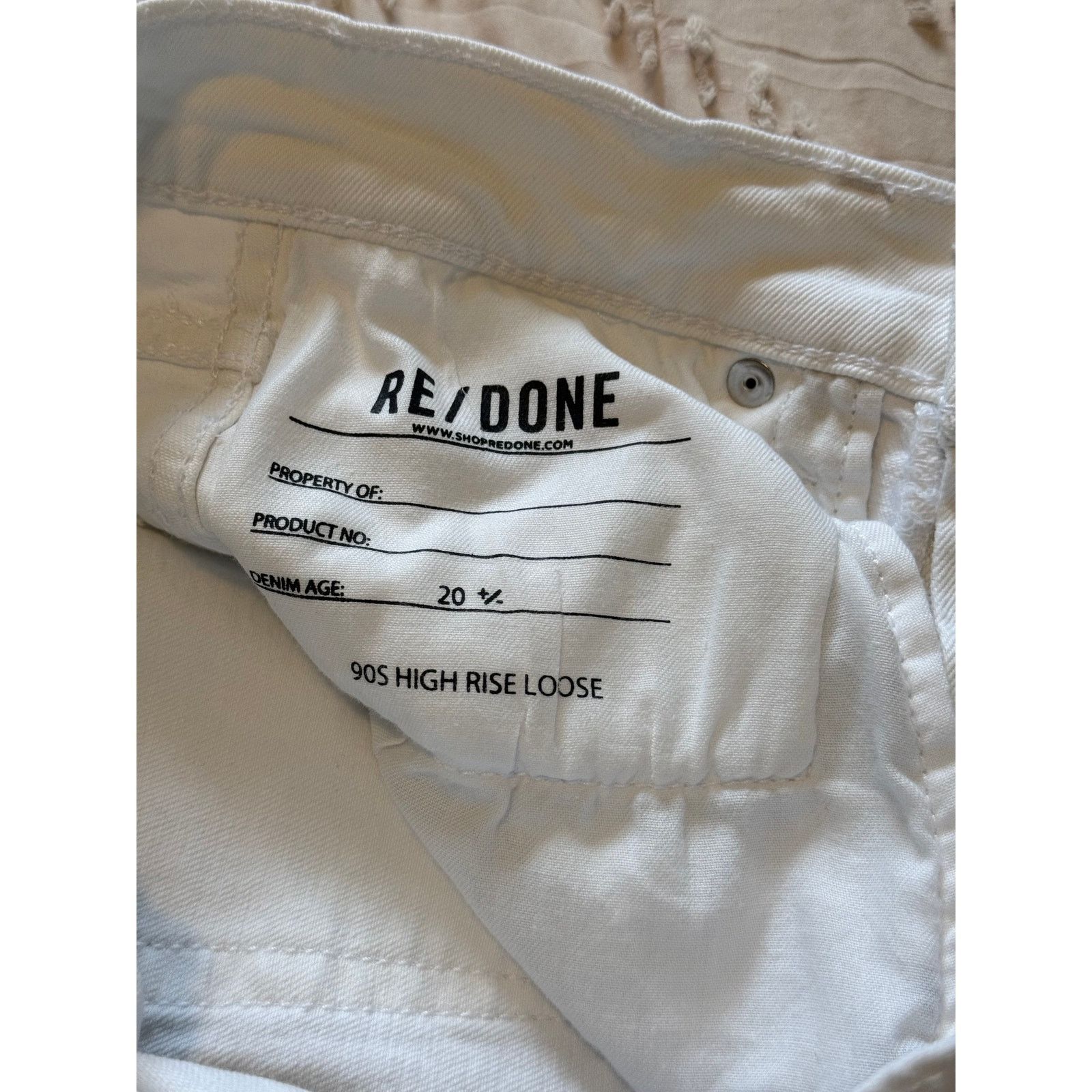 RE/DONE Re/Done Jeans Women 27 White 90s Loose High Rise Straight Size 27" / US 4 / IT 40 - 7 Thumbnail