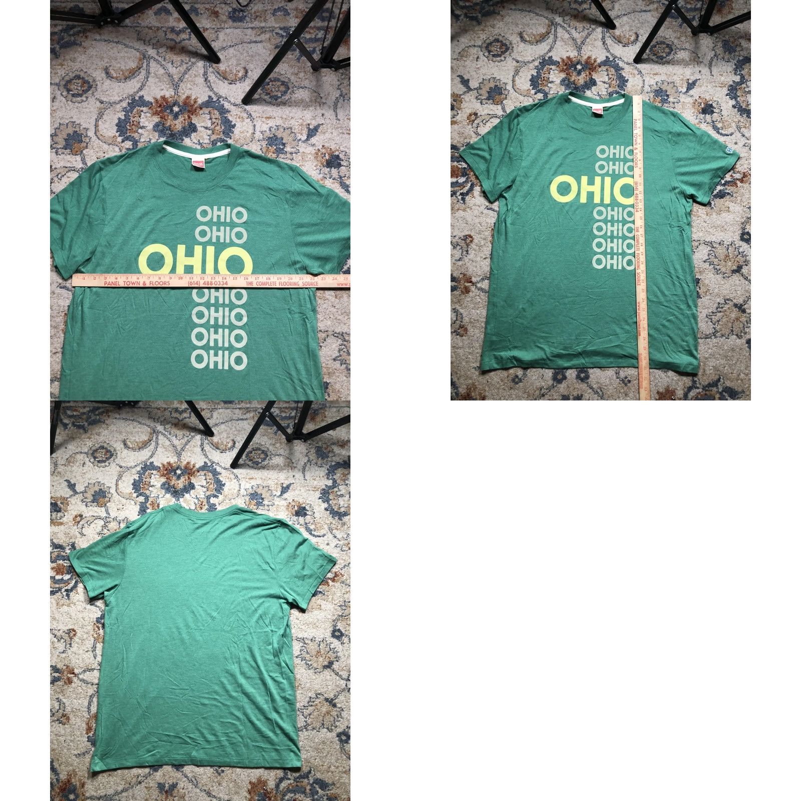 Vintage VINTAGE? No. Homage Shirt Mens XL Green Graphic Tee USA Ohio - Graphic Print Tee - White/Yellow OHIO - Crew Neck - Short Sleeve - Made in USA Size US XL / EU 56 / 4 - 8 Thumbnail