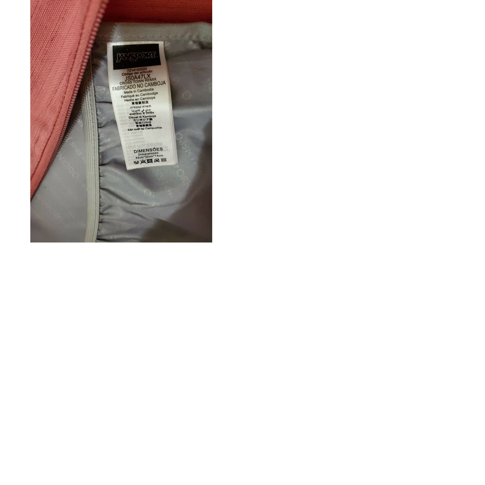 Jansport Jansport Backpack Pink-Peach 2 Strap Padded Multi-pocket Side Drink Pockets Size ONE SIZE - 9 Thumbnail