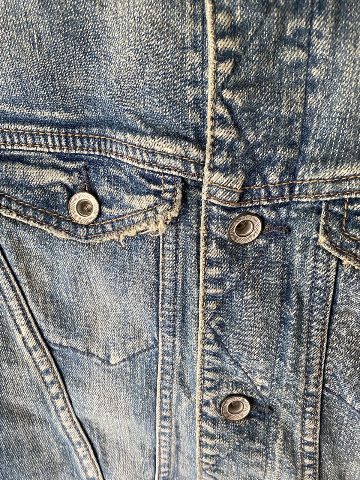 GOA 2000s GOA stone wash V denim Jacket Size US S / EU 44-46 / 1 - 6 Thumbnail