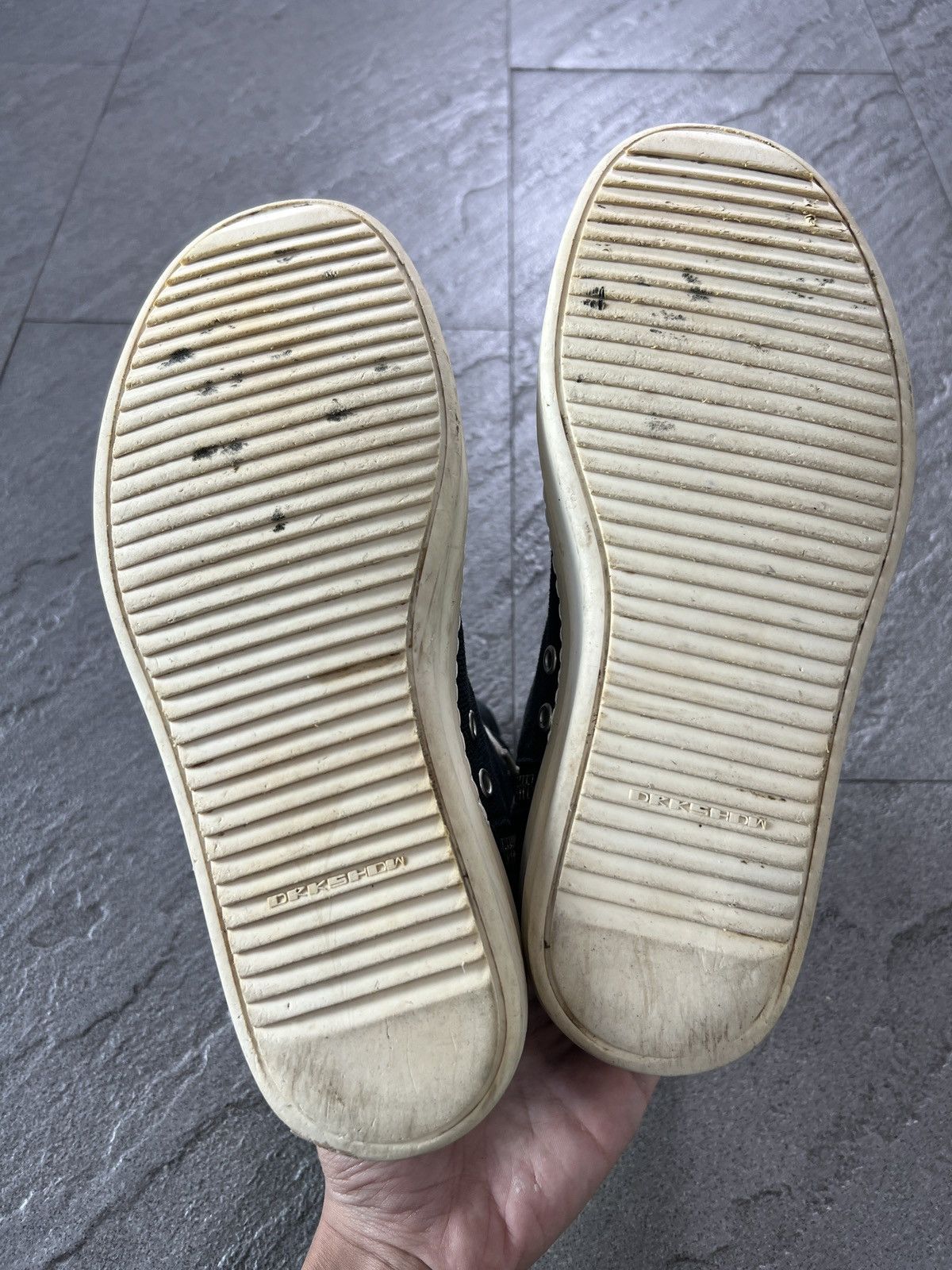 Rick Owens Drkshdw Rick Owens DRKSHDW Ramones High Canvas Black EU39.5 Size US 9.5 / IT 39.5 - 5 Thumbnail