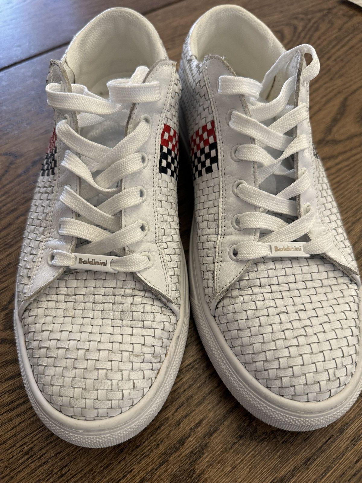 Baldinini Baldinini - Leather Woven Italian Designer Trainers Size US 10 / EU 43 - 5 Thumbnail