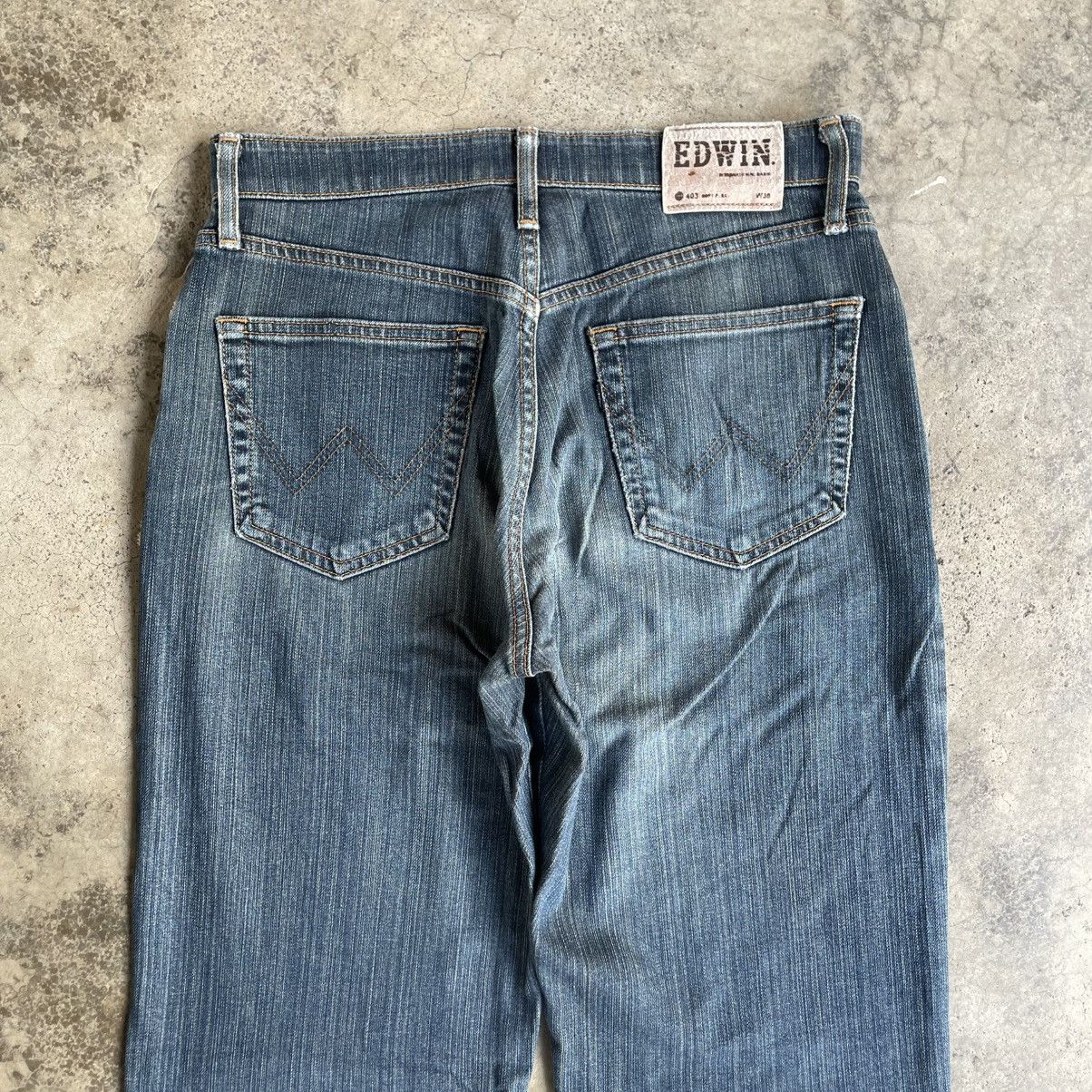 Edwin 🔥Vintage Edwin 403 Stoned Washed Ripped Distress Soft Jeans Size US 29 - 5 Thumbnail