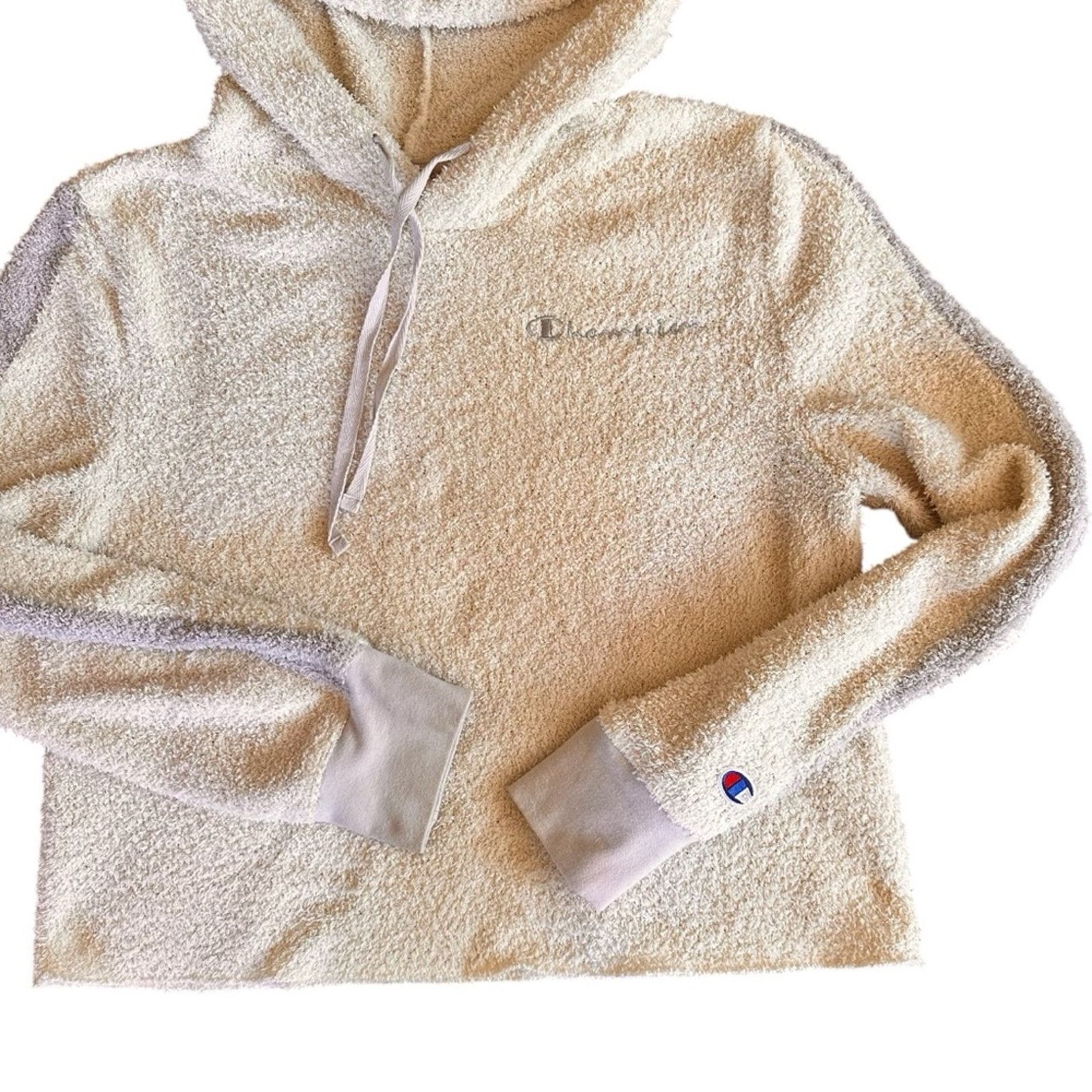 Champion Champion Cropped Marshmallow Hoodie – White/Cream – Size M Size M / US 6-8 / IT 42-44 - 3 Thumbnail