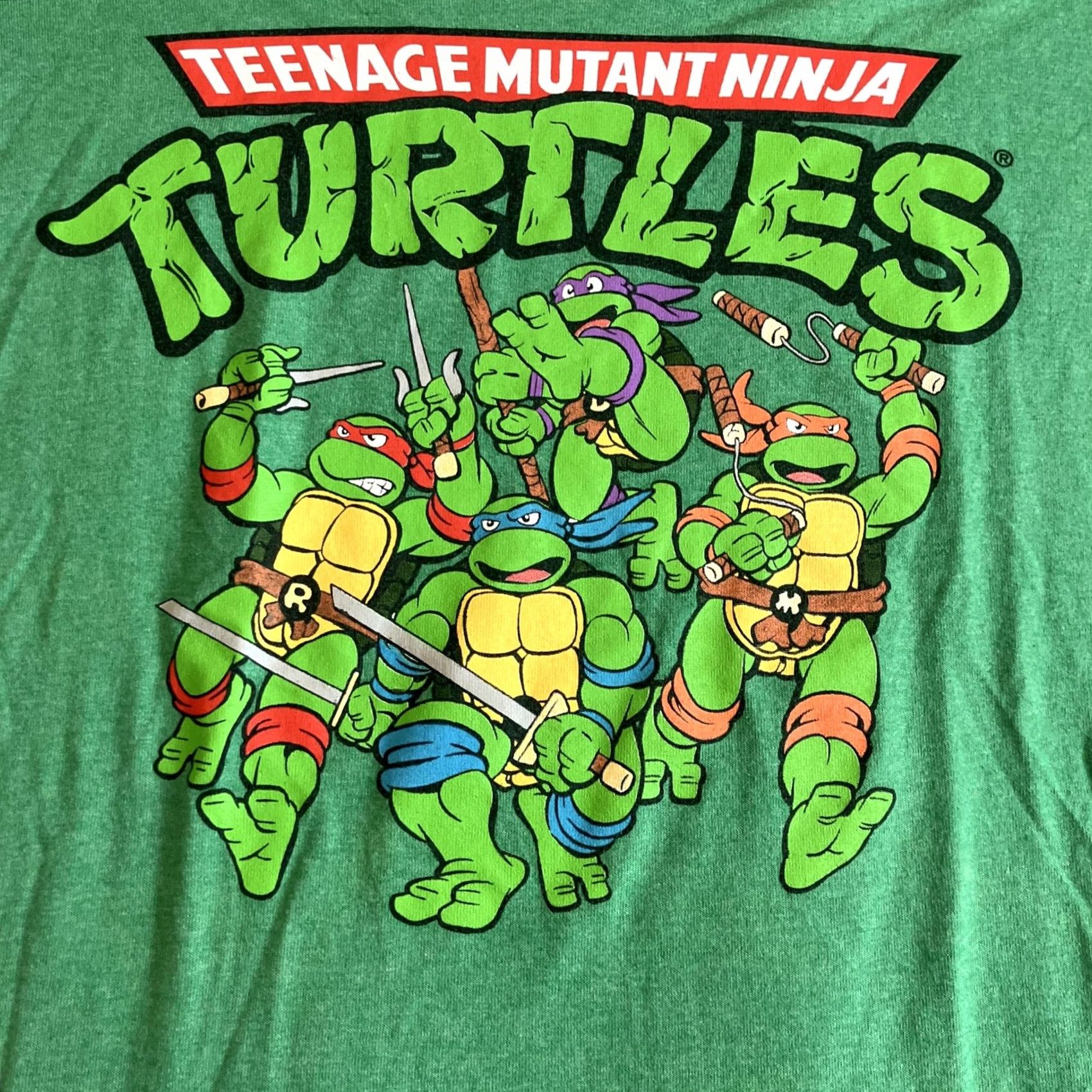 Nickelodeon Nickelodeon Teenage Mutant Ninja Turtles T Shirt Men’s XL Crew Neck Green Short Sleeve Graphic Tee 90s Cartoon Retro Dive into TMNT Shirt Mens XL Size US XL / EU 56 / 4 - 2 Thumbnail