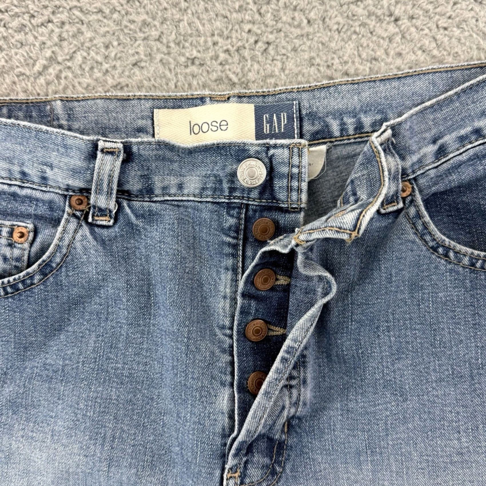 Gap VINTAGE Gap Jeans Womens 12 Blue High Rise Loose Fit Baggy 90s Modern Retro 1969 GAP 12 Jeans Womens Boys Girls Size 34" / US 12 / IT 48 - 4 Thumbnail