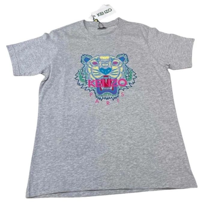 Kenzo KENZO Gray Tiger Logo Short Sleeve T-Shirt 0079 Size US S / EU 44-46 / 1 - 1 Thumbnail