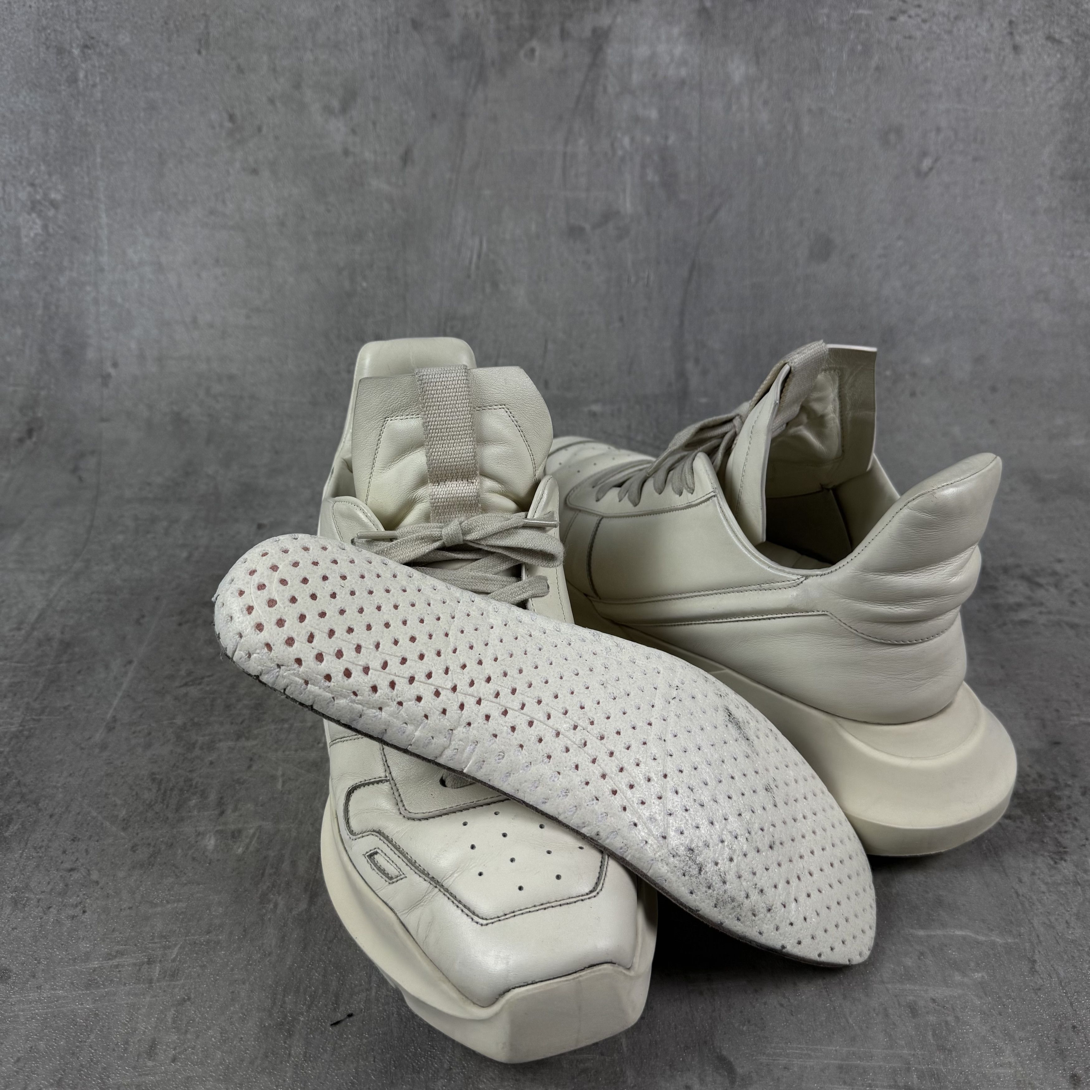 Rick Owens RICK OWENS Geth Runner Sneakers in White Size EU42 Size US 9 / EU 42 - 16 Thumbnail