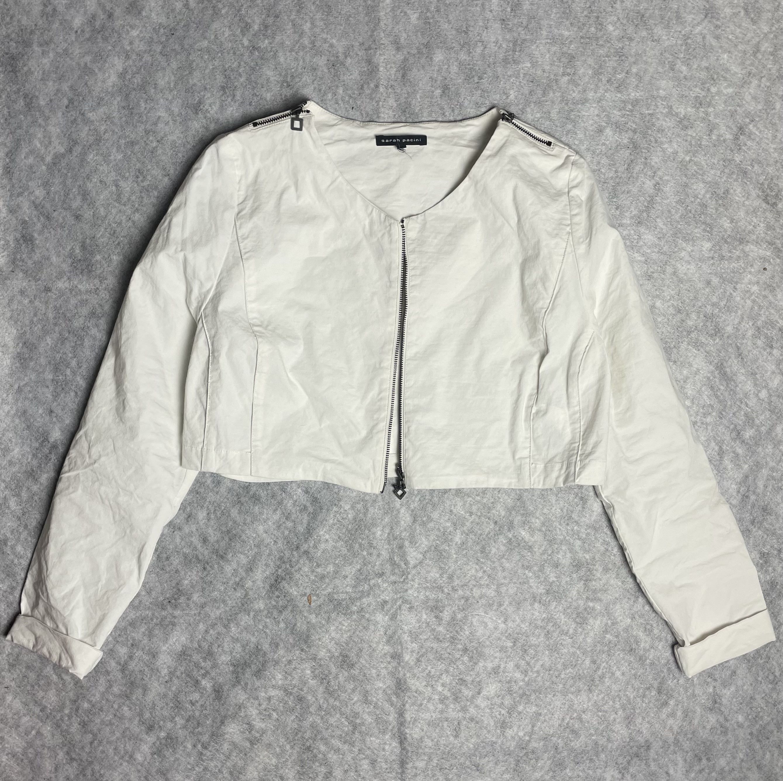 Sarah Pacini Sarah Pacini Cotton Zip Short Jacket Size 1 Size S / US 4 / IT 40 - 5 Thumbnail