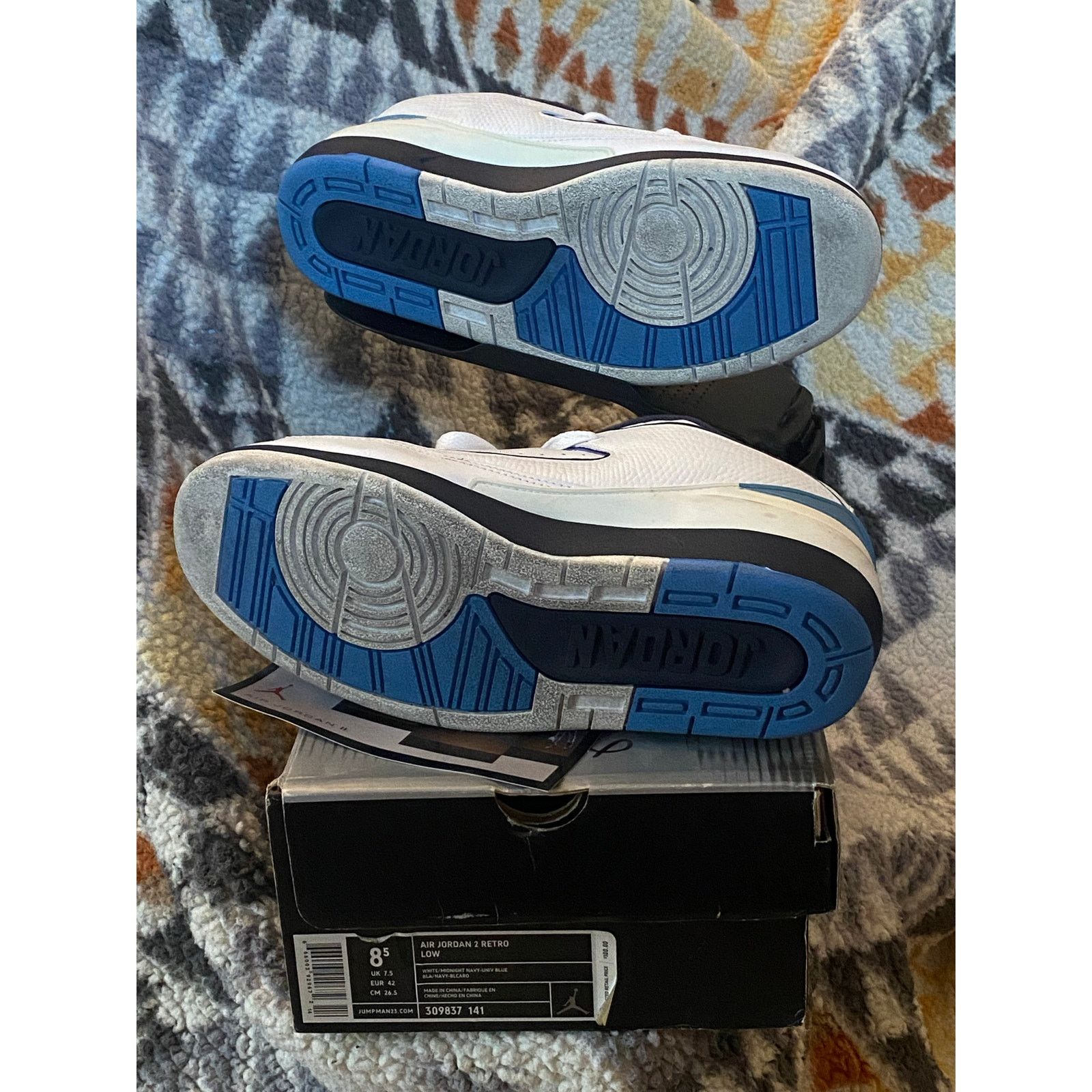 Jordan Brand Air Jordan 2 Retro Low 'Midnight Navy' 2004 m8.5 w10 Size US 8.5 / EU 41-42 - 5 Thumbnail