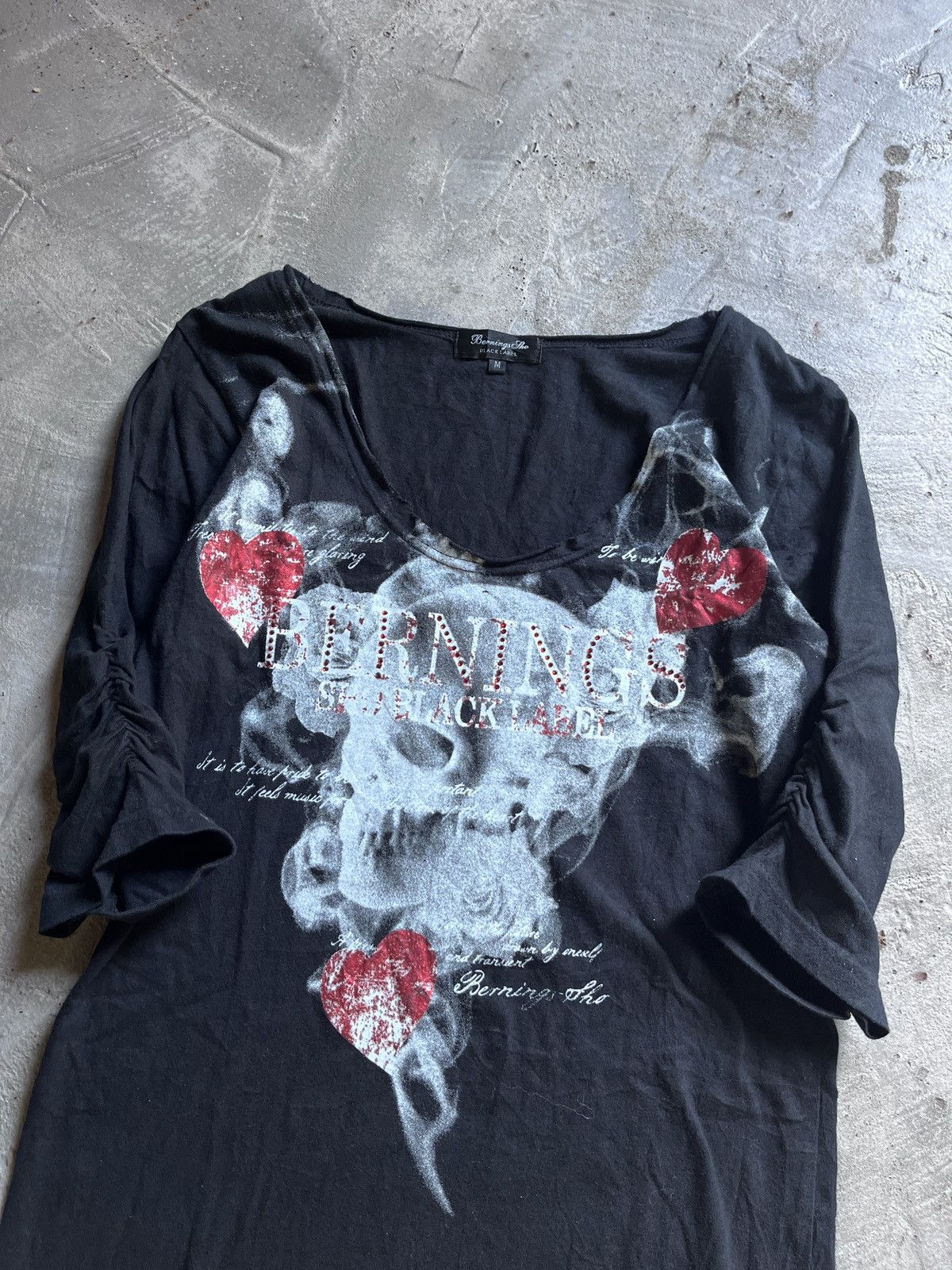 Japanese Brand BERNINGS SHO DISTRESSED SMOKE SKULLS Size US M / EU 48-50 / 2 - 4 Thumbnail