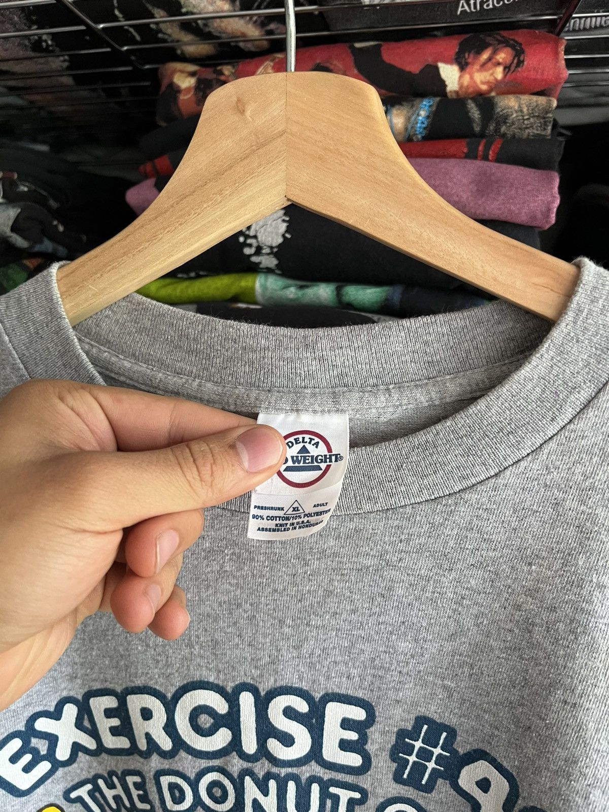 Fox Racing 2002 Homer Exercise Donut Curl Funny Humor Tee Size US XL / EU 56 / 4 - 3 Thumbnail
