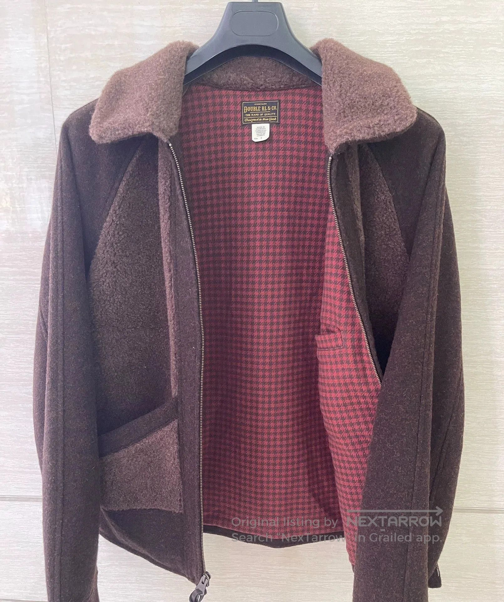 RRL Ralph Lauren DOUBLE RL Shearling Wool Blend Jacket. Size US M / EU 48-50 / 2 - 5 Thumbnail