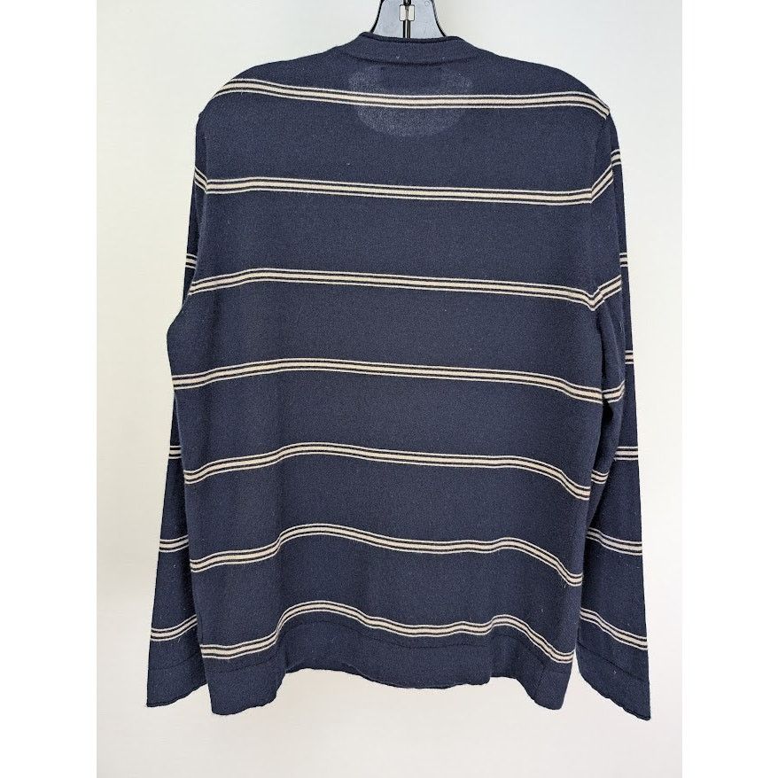 Brunello Cucinelli o1rshd1 CC20 Cashmere Sweater Striped Luxury in Blue Size US M / EU 48-50 / 2 - 7 Thumbnail