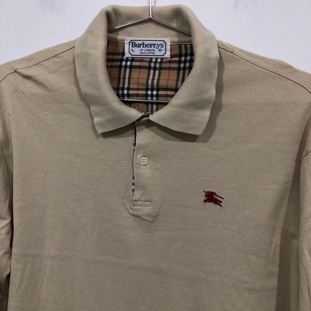 Burberry Vintage Burberrys of London L/S Polo Tee Size US L / EU 52-54 / 3 - 2 Thumbnail
