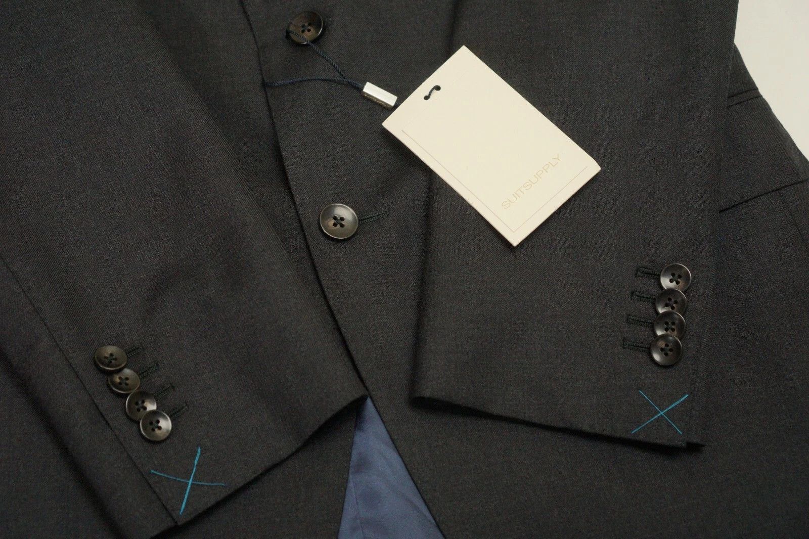 Suitsupply Men Suitsupply Suit Napoli Regular Reda Charcoal Grey US38L Size 38L - 5 Thumbnail