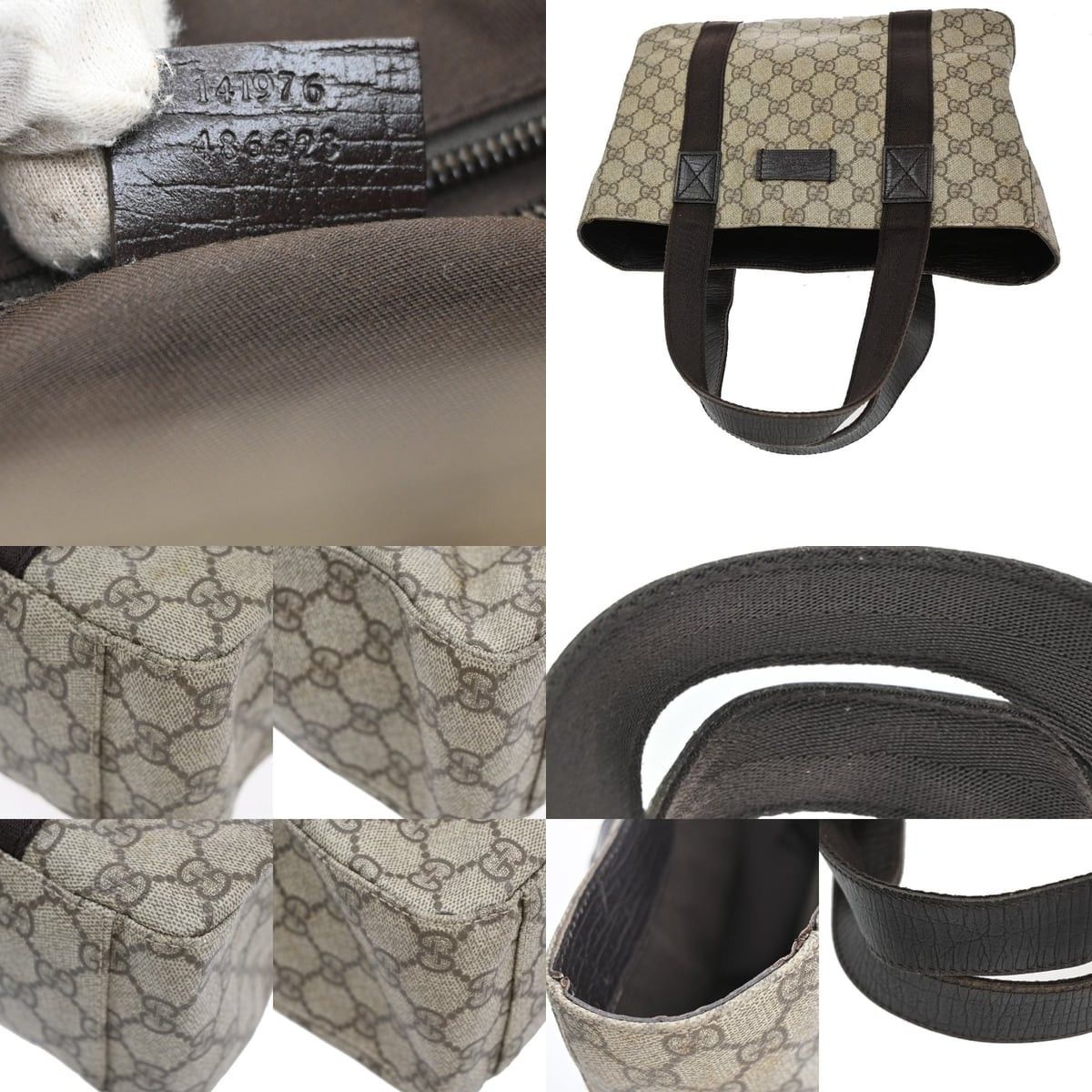 Gucci Gucci GG Coated Canvas Belted Tote Brown Size ONE SIZE - 4 Thumbnail
