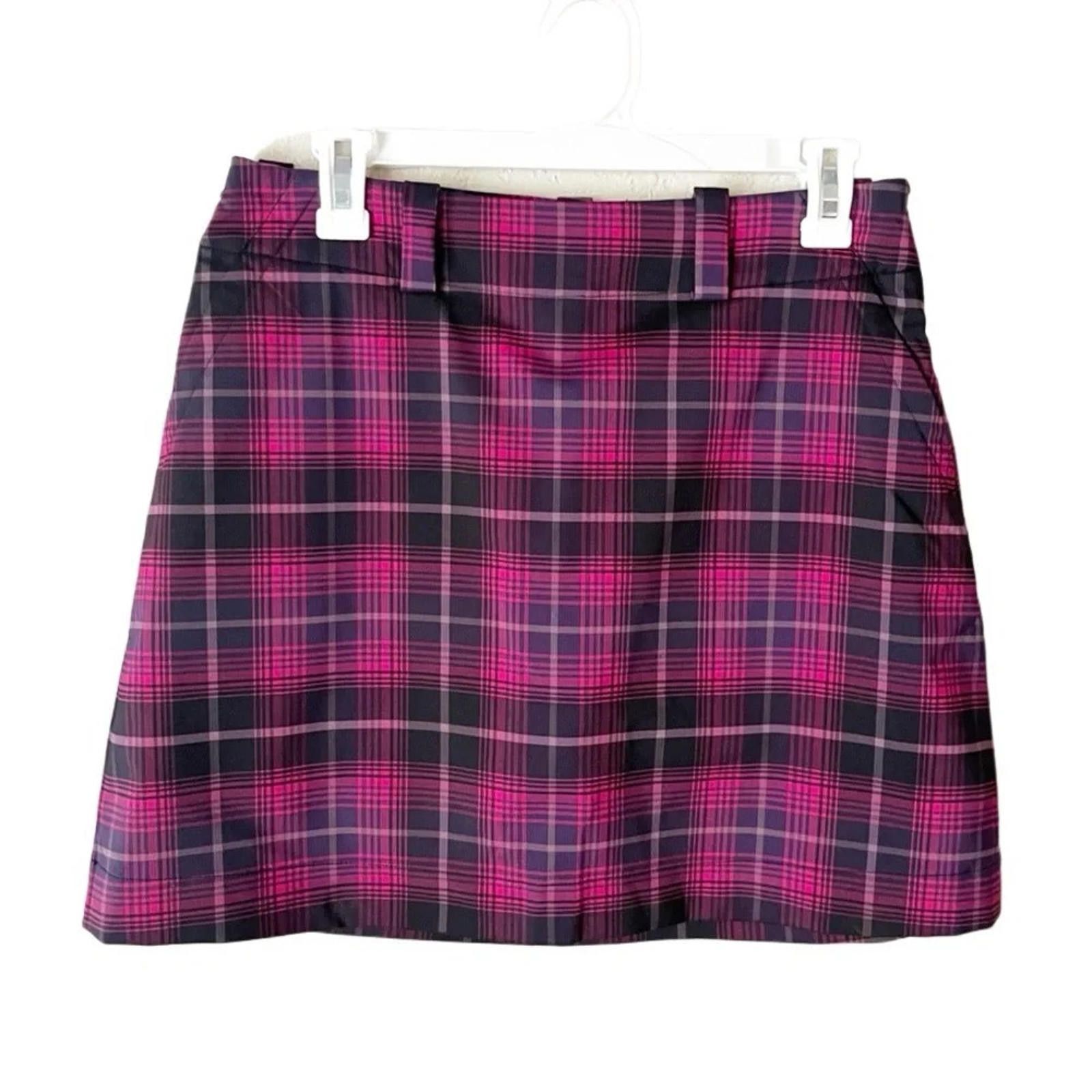 Nike Nike Pink and Black Plaid Skirt Size 28" / US 6 / IT 42 - 1 Thumbnail