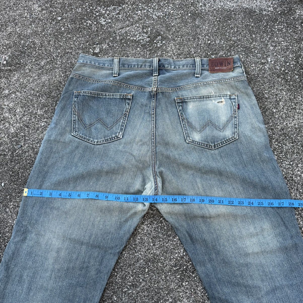 Edwin W40 VINTAGE EDWIN RUSTY DENIM FADED JEAN PANTS Size US 40 / EU 56 - 13 Thumbnail