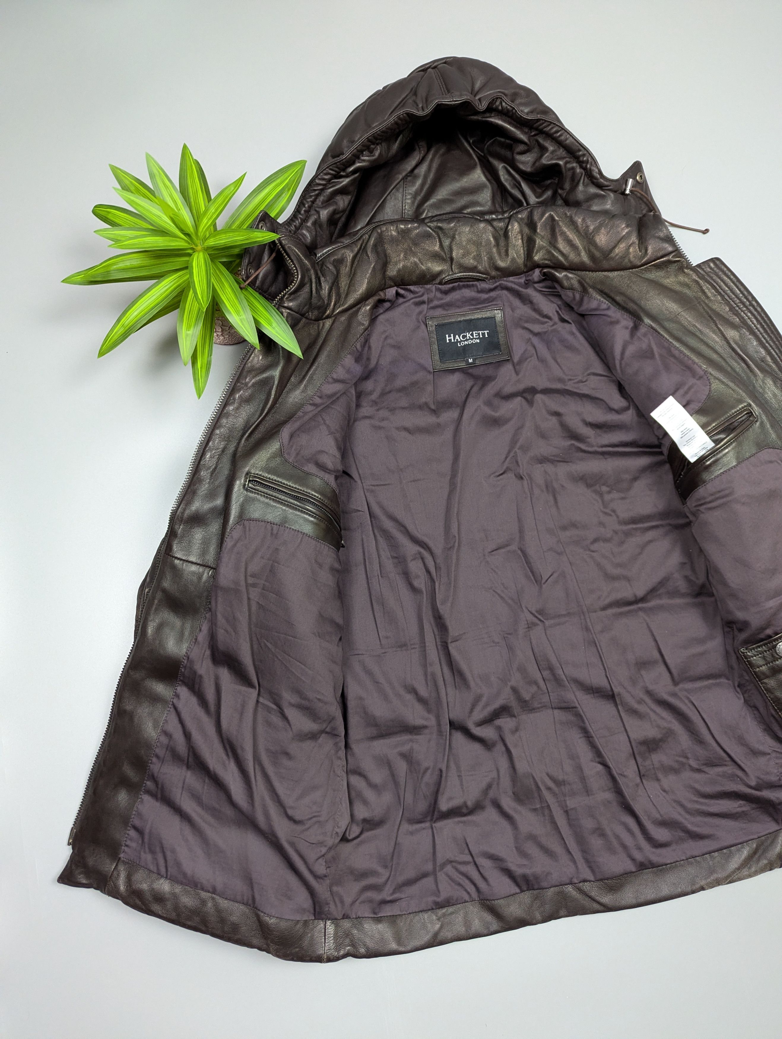 Hackett Hackett London Vintage Lambskin Leather Puffer Jacket Size M Size US M / EU 48-50 / 2 - 8 Thumbnail