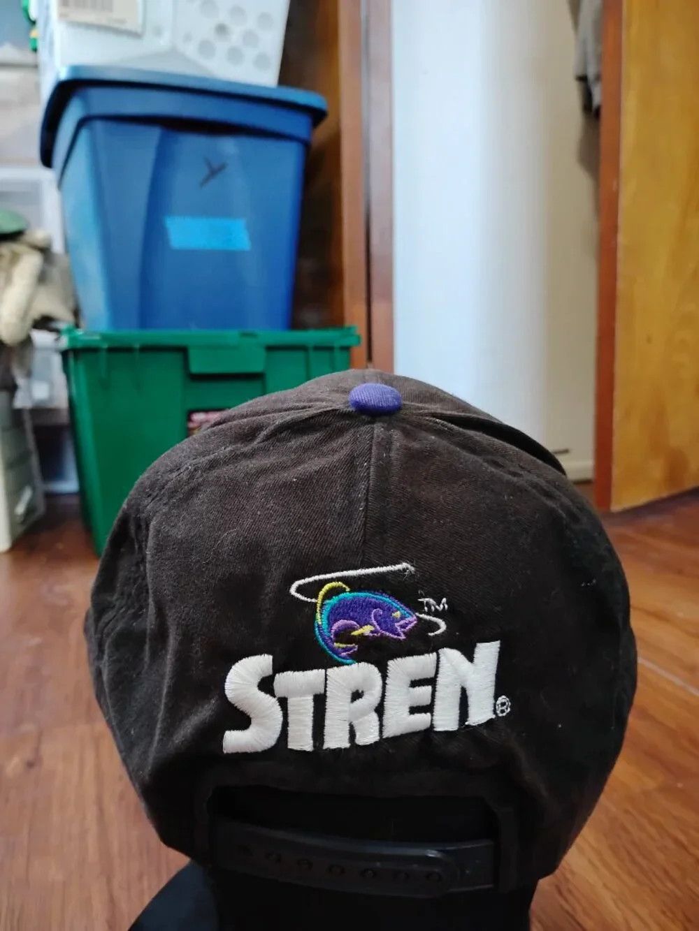 Other Vintage Stren Fishing Line Two Tone Snap Hat Cap Size ONE SIZE - 3 Thumbnail