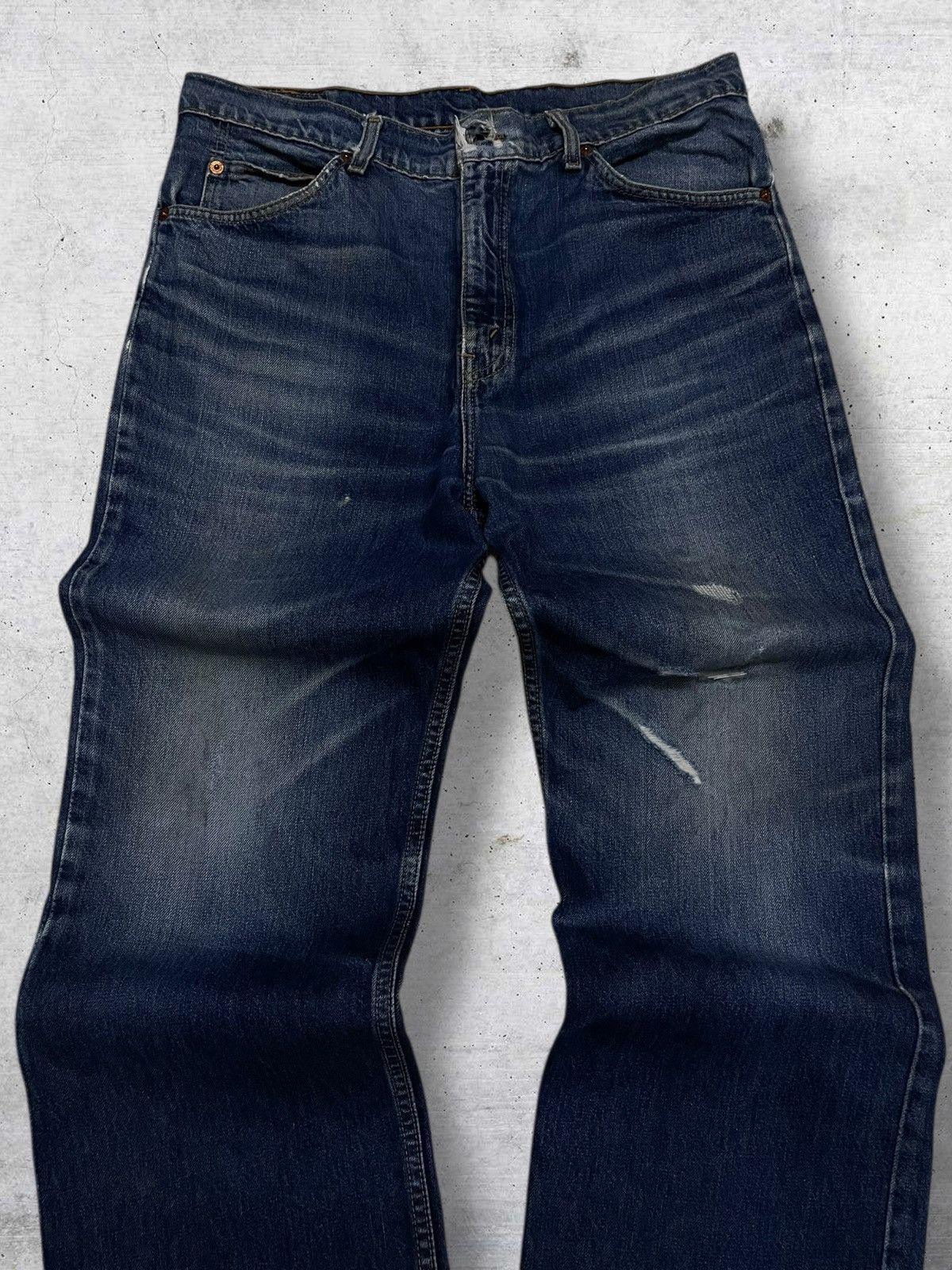 Levi's Vintage Clothing VINTAGE LEVIS 605 ORANGE TAB 1990S DESIGNER DISTRESSED DENIM Size US 34 / EU 50 - 4 Thumbnail