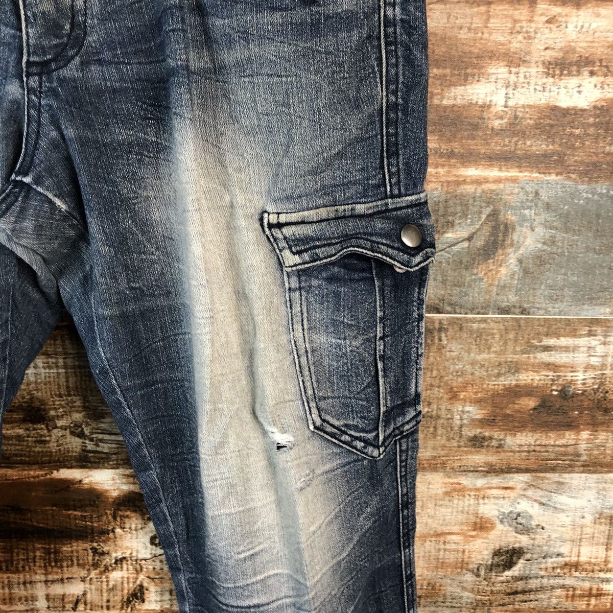 semanticdesign Semantic Design Blue Multipocket denim Pants #A2169 Size US 32 / EU 48 - 10 Thumbnail