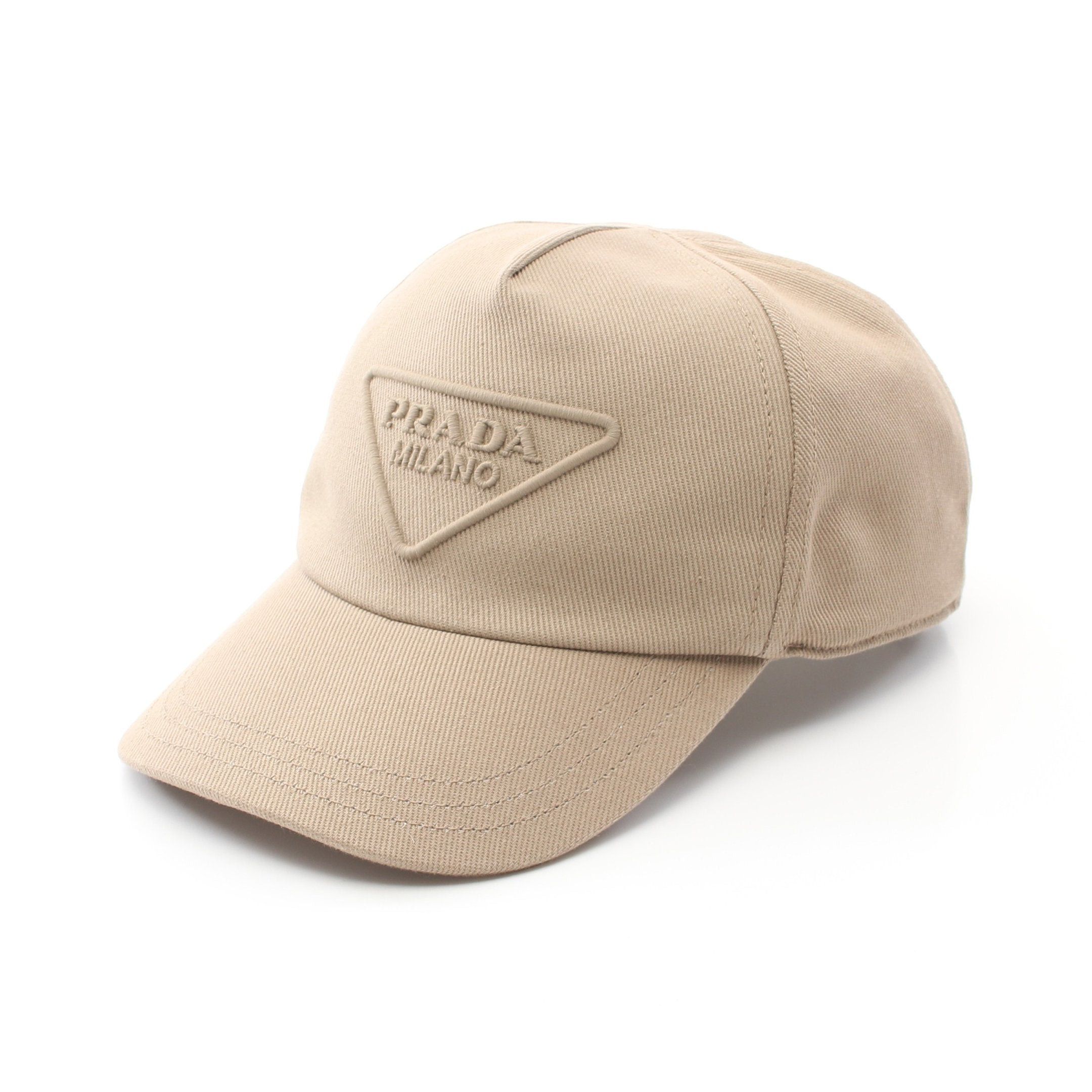 Prada Prada Baseball Cap Cotton Beige Size ONE SIZE - 1 Thumbnail