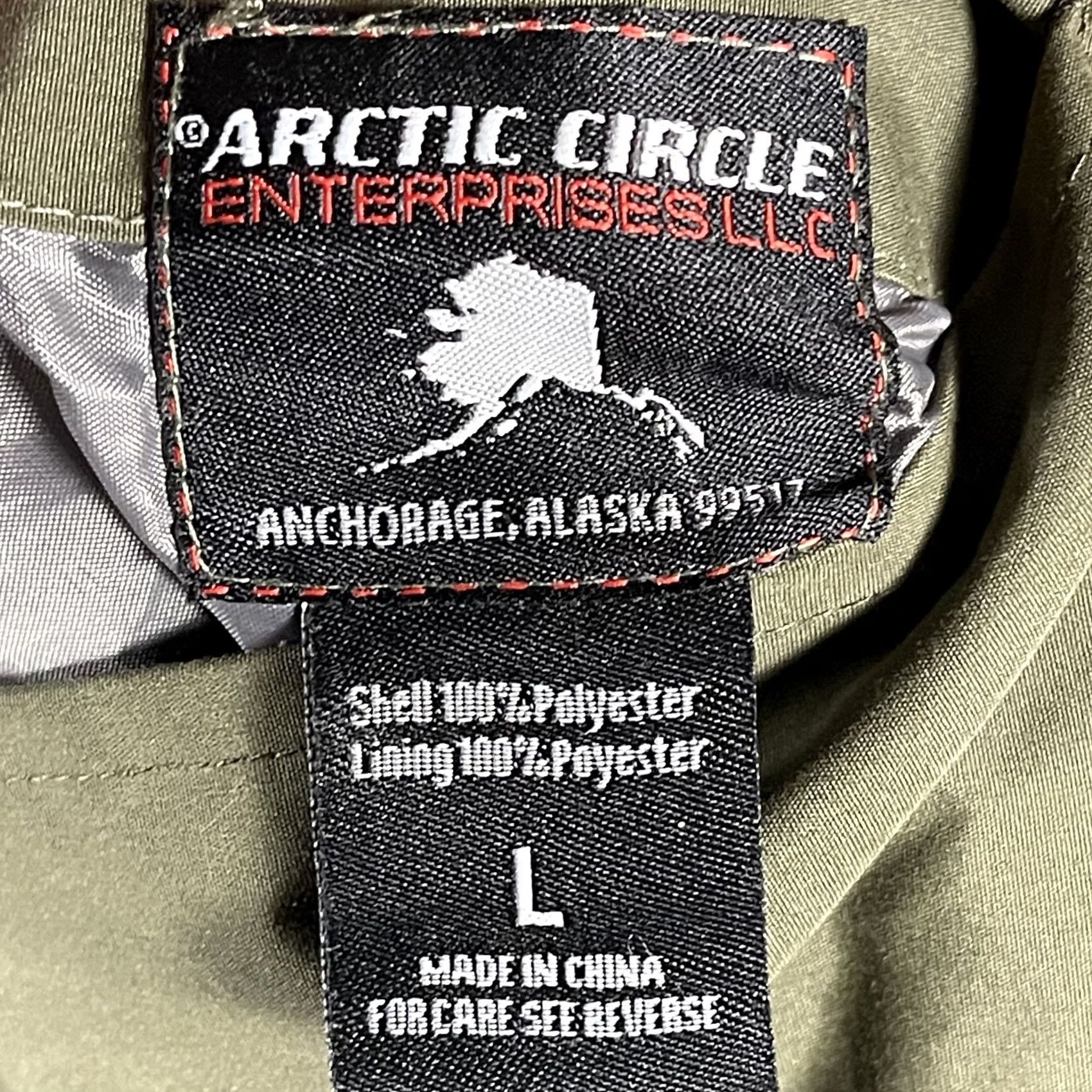 Vintage Arctic Circle Enterprises Jacket Mens Large Green Reversible Fleece Lined Windbreaker Coat Size US L / EU 52-54 / 3 - 3 Thumbnail