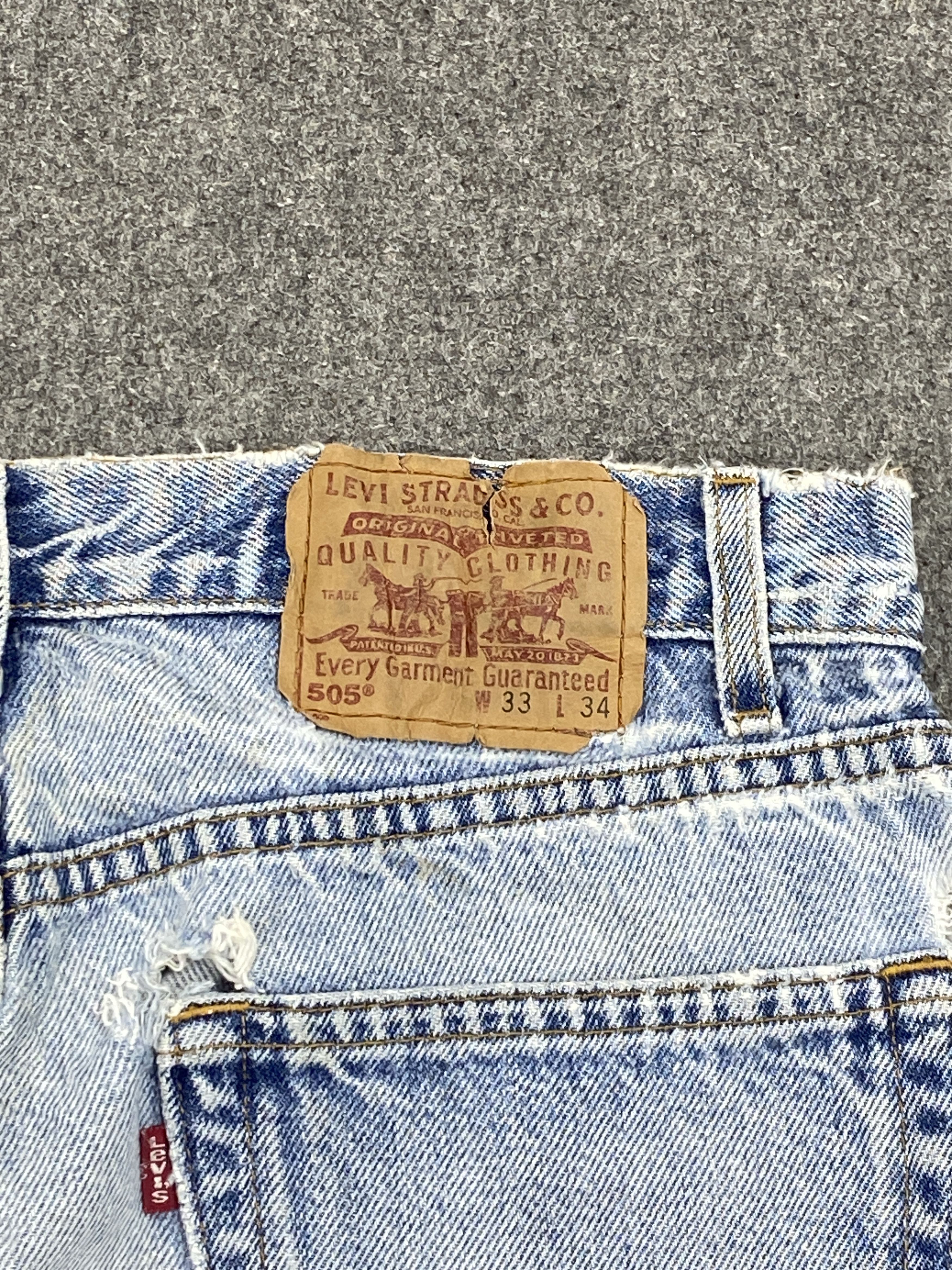 Levi's Vintage 90s Distressed Levis 505 Light Washed Jeans DP2655 Size US 32 / EU 48 - 5 Thumbnail