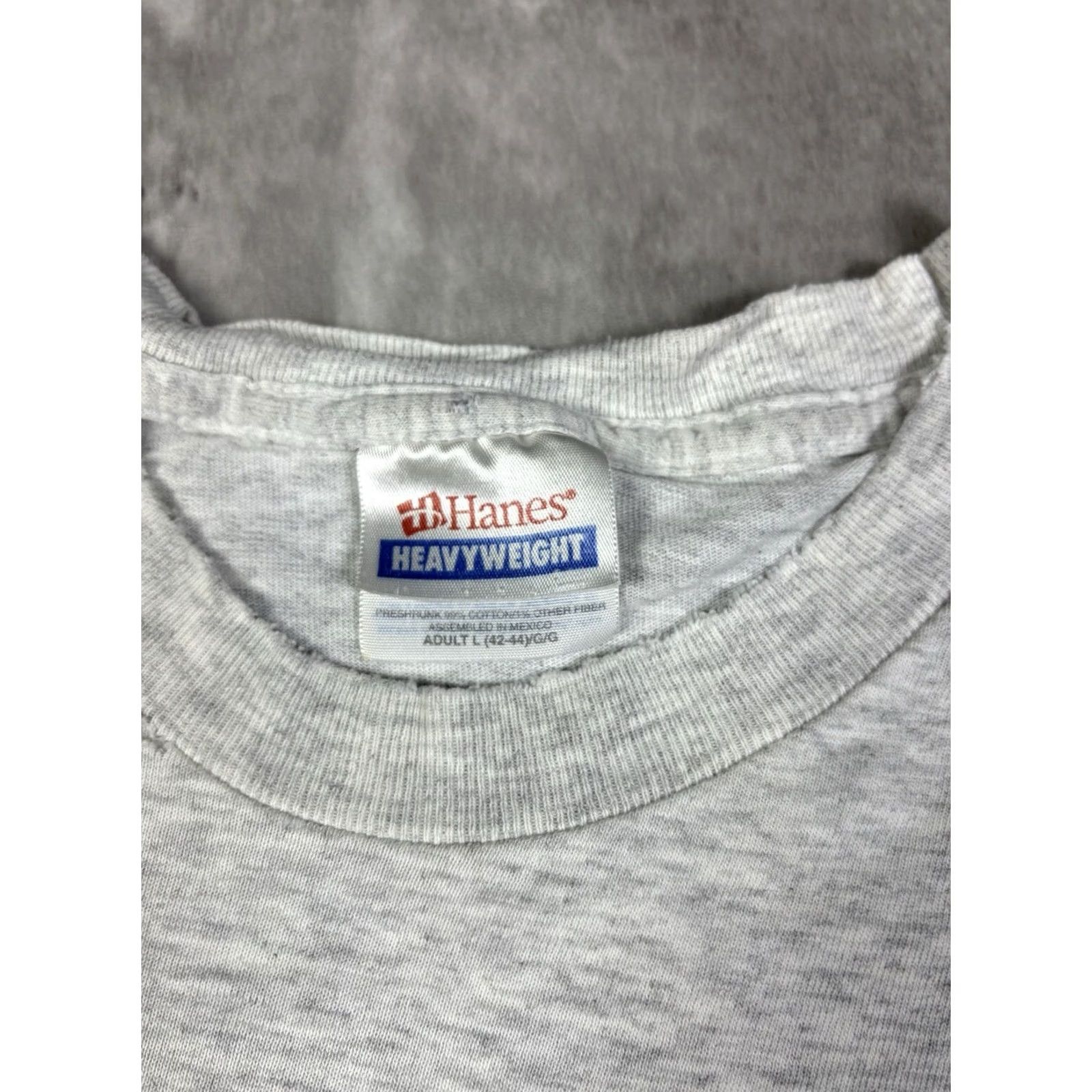 Hanes VINTAGE Hanes Yankees Hater Graphic T Shirt L Mens Gray 90s Sports USA Short Sleeve Crew Neck Cotton Knit, Regular Fit, Size L Size US L / EU 52-54 / 3 - 5 Thumbnail