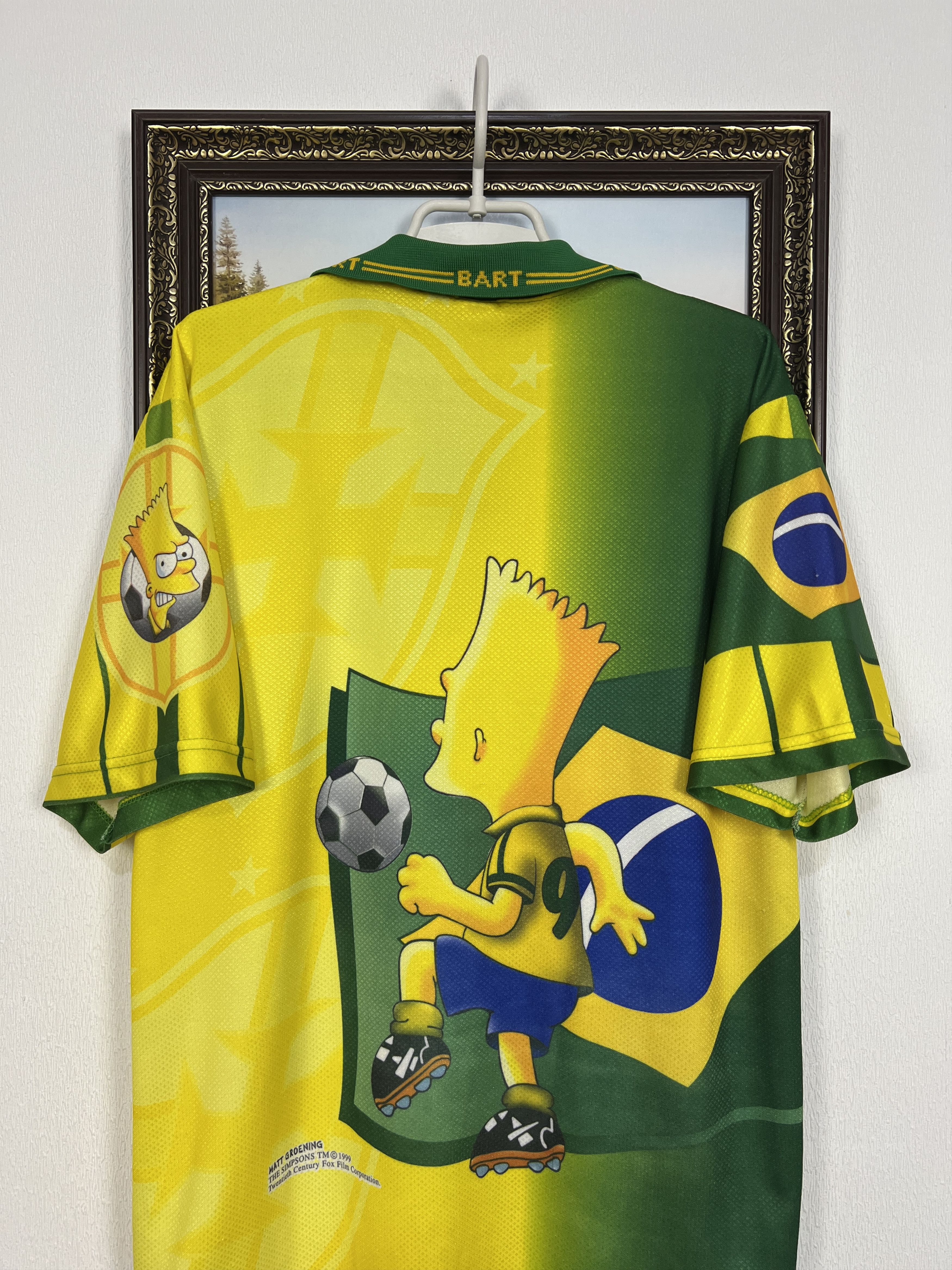 The Simpsons Vintage The Simpsons Bart Brazil Football Shirt Soccer XL Size US XL / EU 56 / 4 - 13 Thumbnail