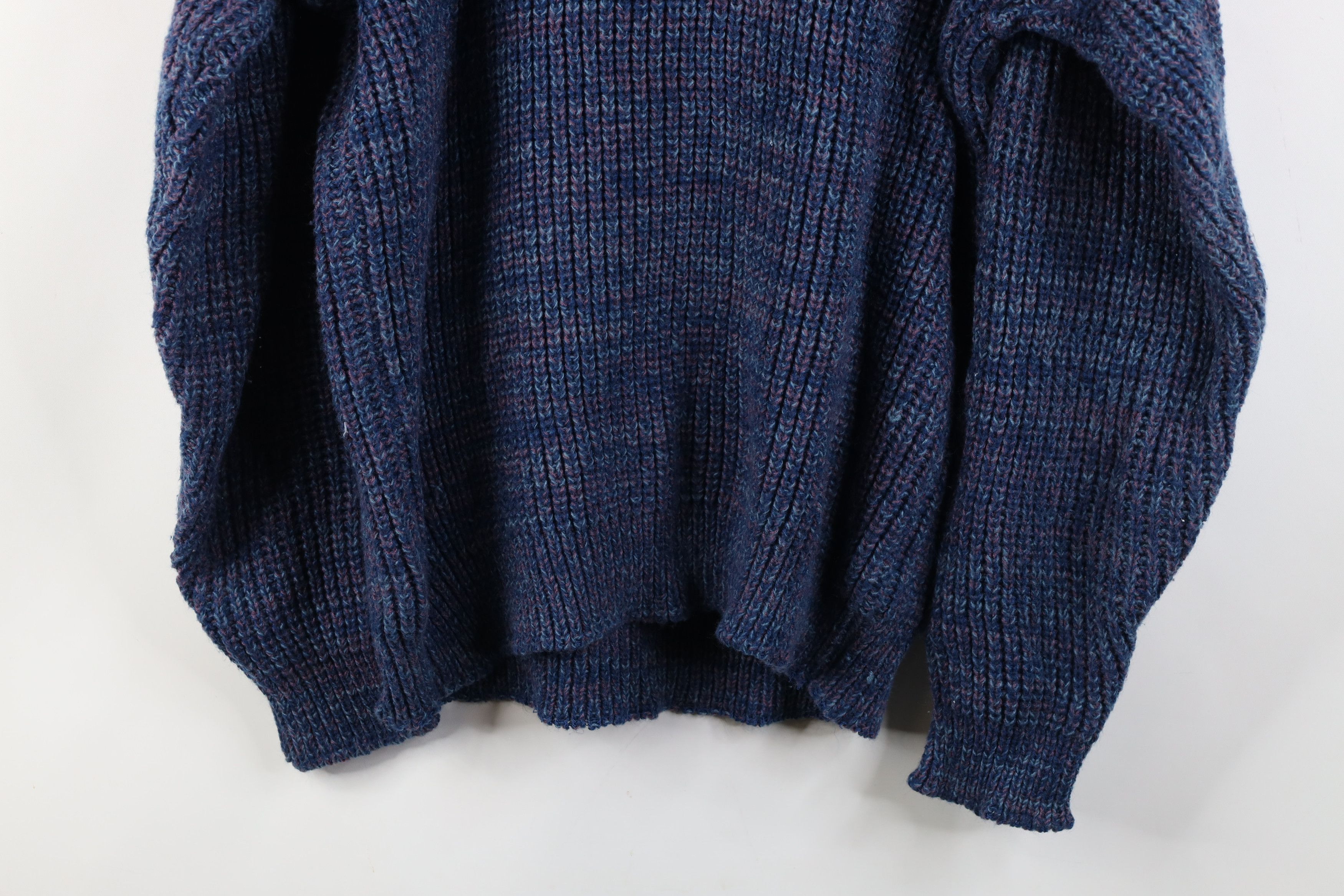 Vintage Vintage 90s Streetwear Chunky Ribbed Knit Crewneck Sweater Size US L / EU 52-54 / 3 - 10 Thumbnail