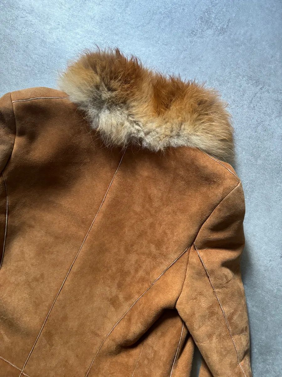 Roberto Cavalli 2000s Roberto Cavalli Royal Leather Long Camel Coat Size L / US 10 / IT 46 - 5 Thumbnail