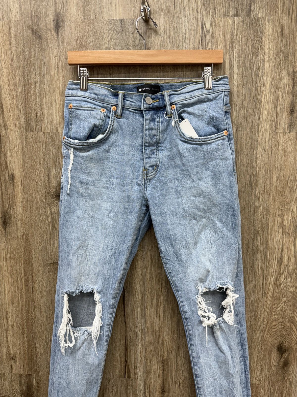 Purple Purple Brand Blue Denim Jeans Size US 32 / EU 48 - 2 Thumbnail