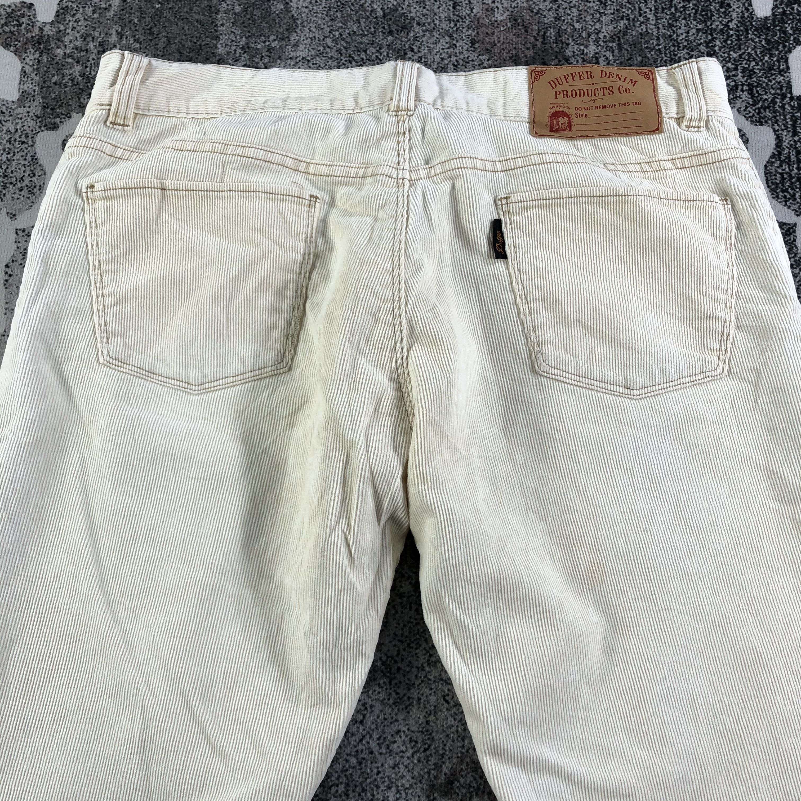 Japanese Brand Duffer Denim Corduroy Jeans KJ2000 Size US 33 - 4 Thumbnail