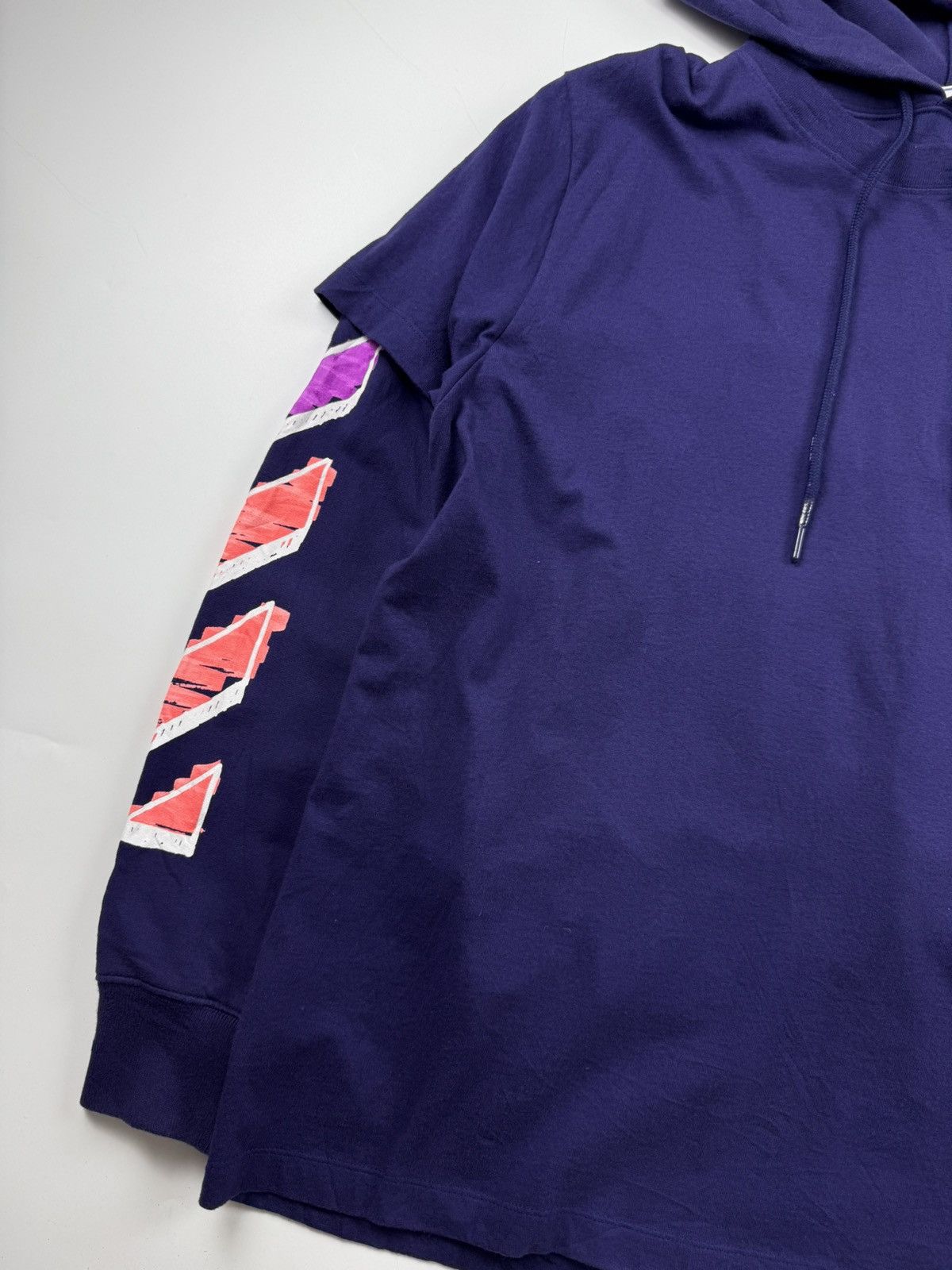 Off White Oversized Arrows Layered Hoodie