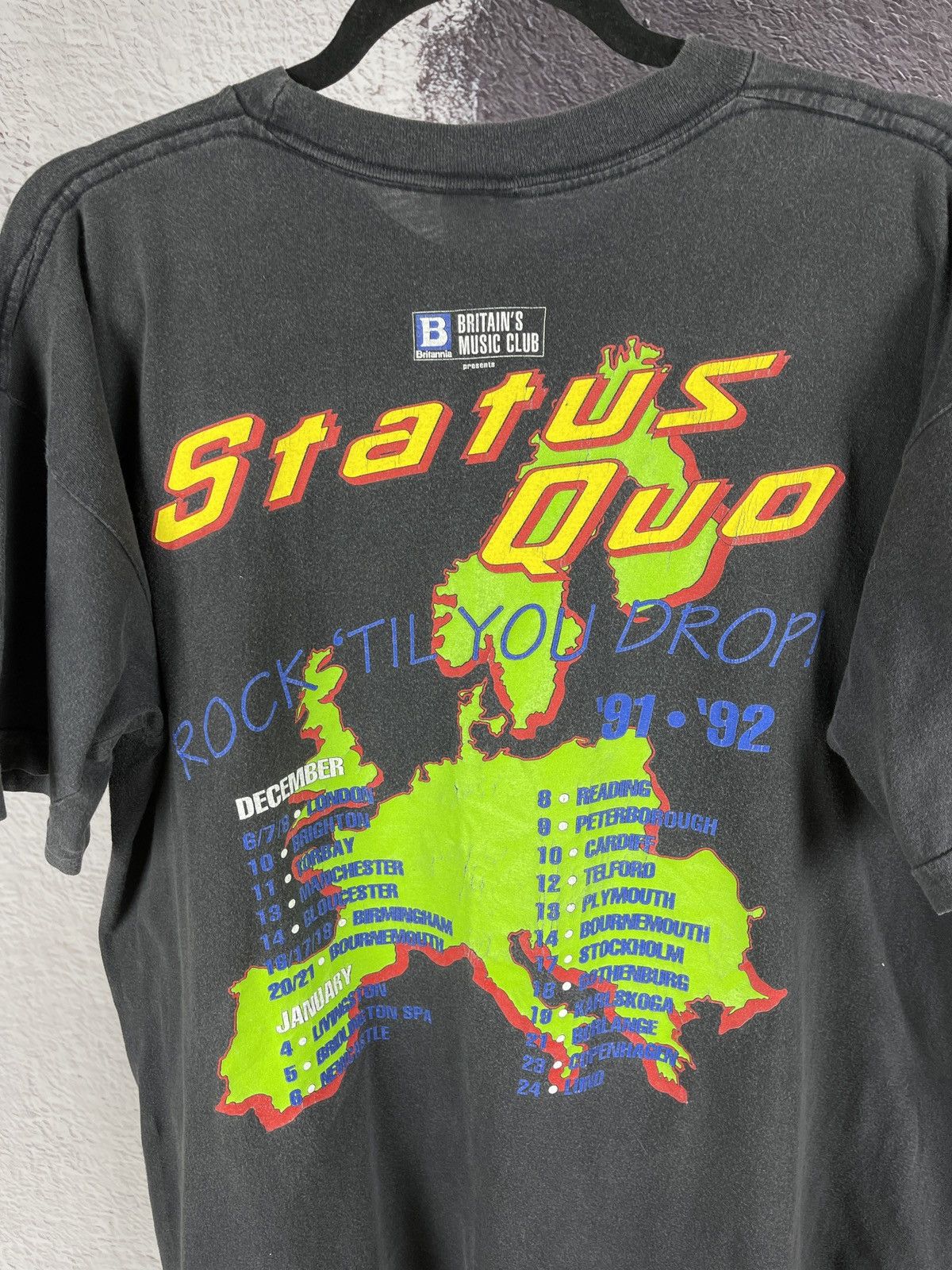 Band Tees Vintage Status Quo 1991 1992 tour tee Rock Til you drop Size US XL / EU 56 / 4 - 11 Thumbnail