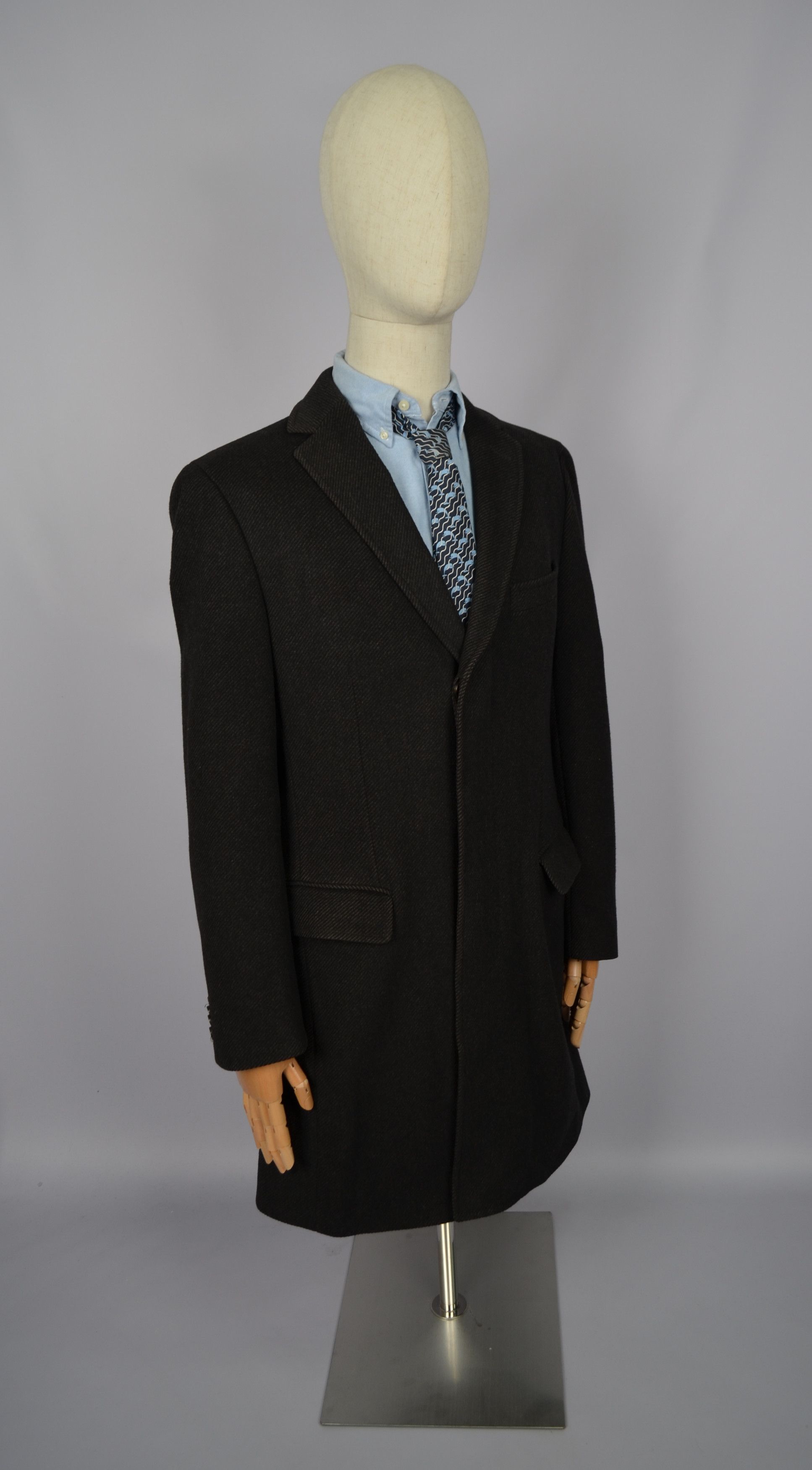 Designer × Z Zegna Z Zegna 100% Wool Black/Brown Pea Car Coat Jacket Sz 50/M Size US M / EU 48-50 / 2 - 9 Thumbnail