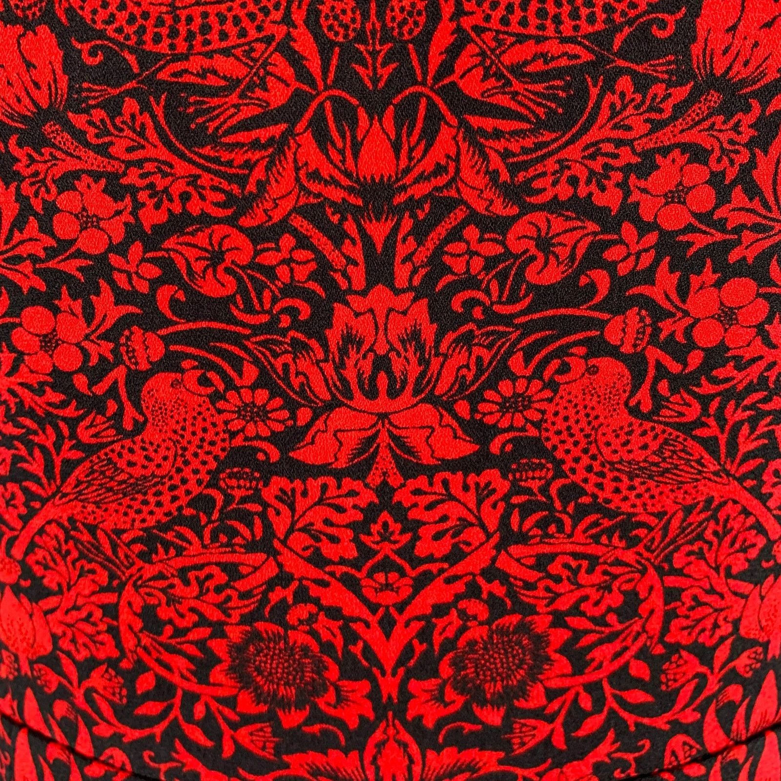 Marc by Marc Jacobs Size XS Red Black Polyester Blend Short Sleeve Blouse Size XS / US 0-2 / IT 36-38 - 3 Thumbnail